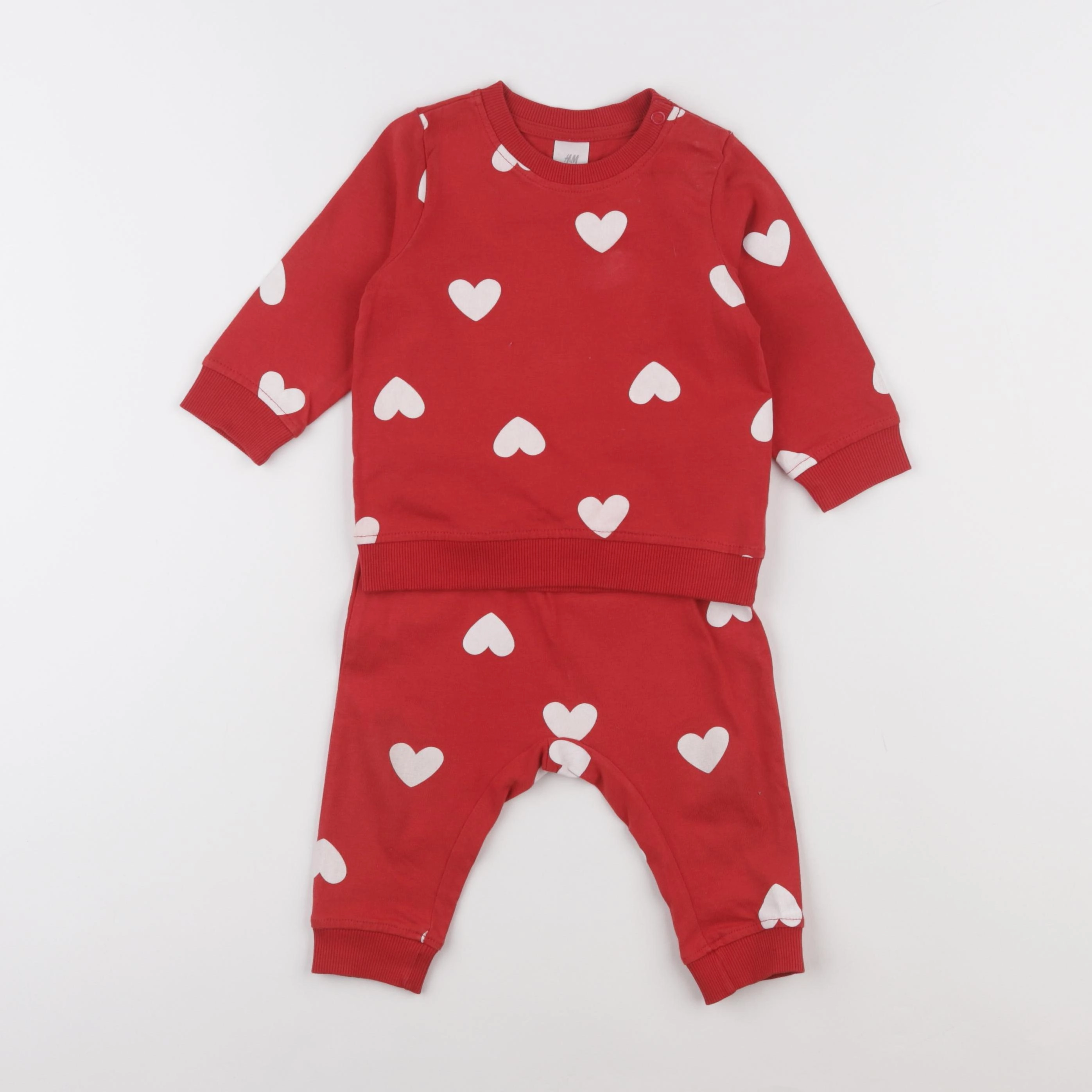 H&M - ensemble rouge - 6/9 mois