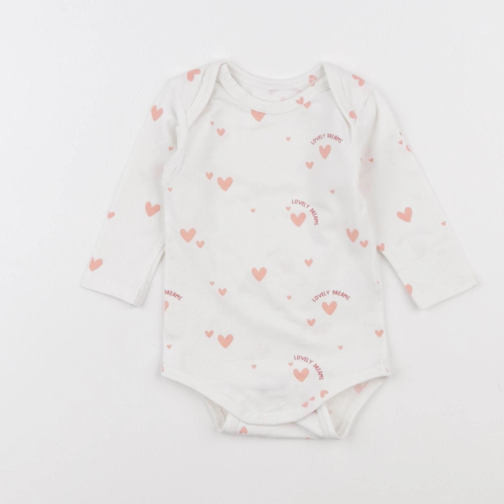 Tape à l'oeil - body blanc, rose - 3 mois