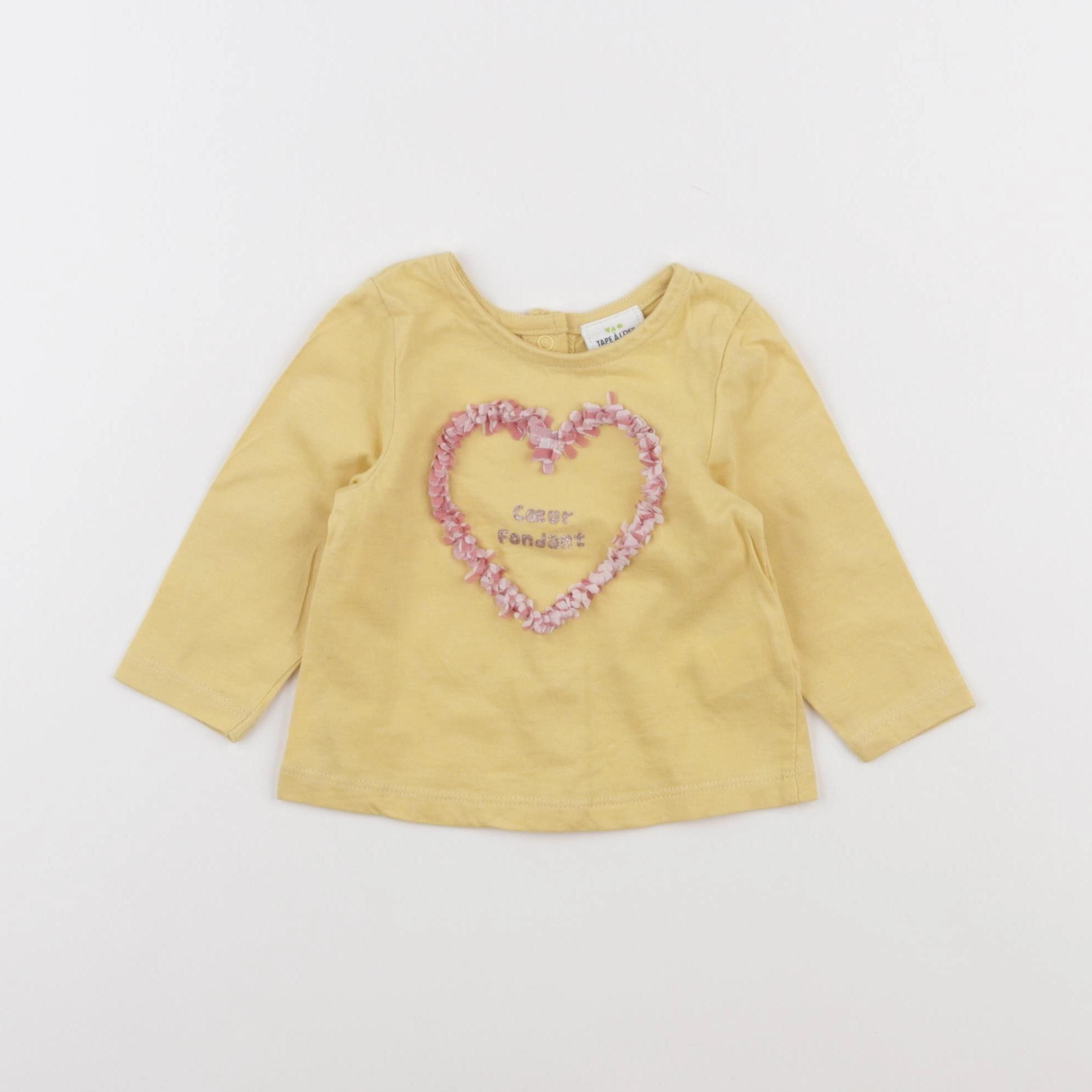 Tape à l'oeil - tee-shirt jaune - 3 mois
