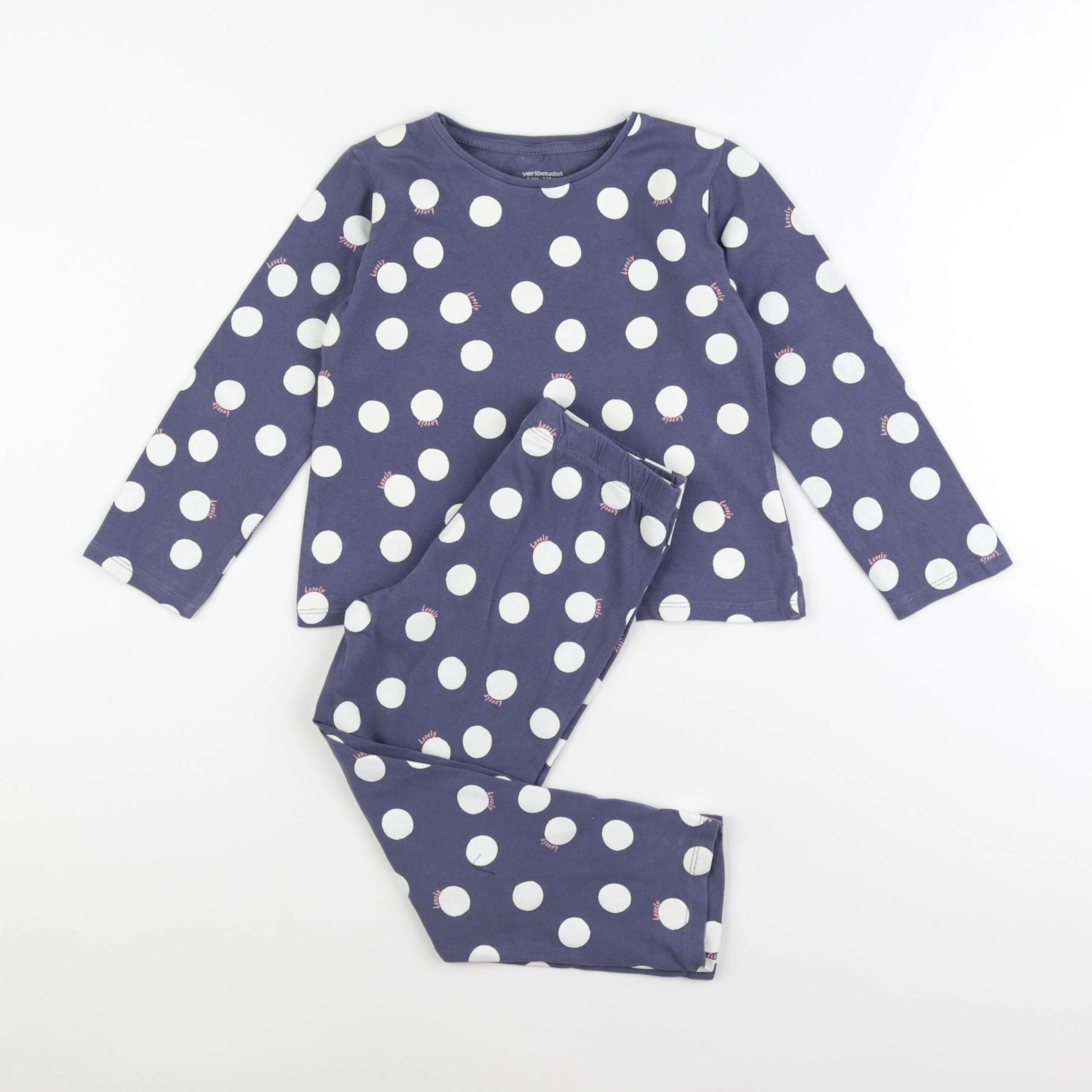 Vertbaudet - pyjama coton bleu - 5 ans