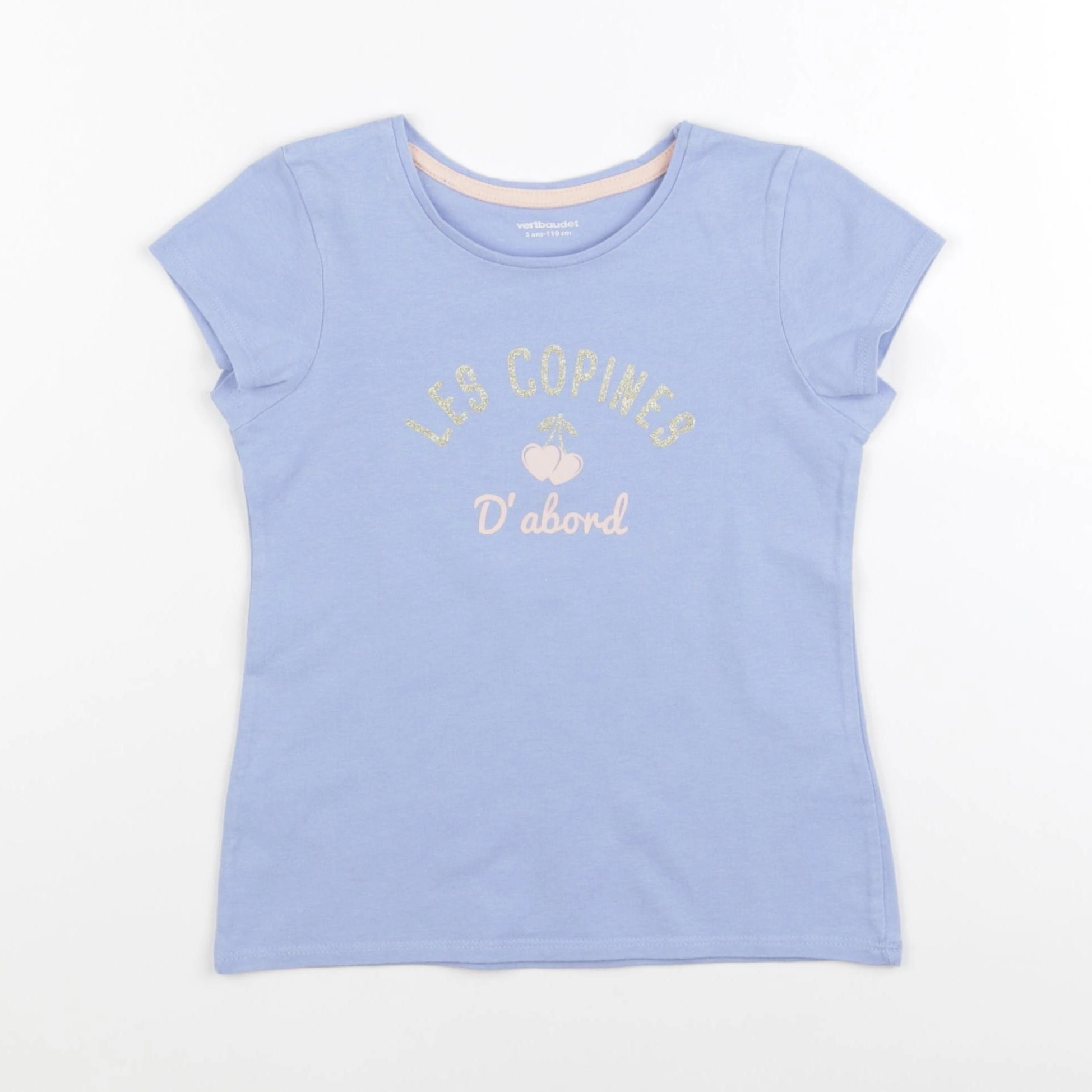 Vertbaudet - tee-shirt bleu - 5 ans