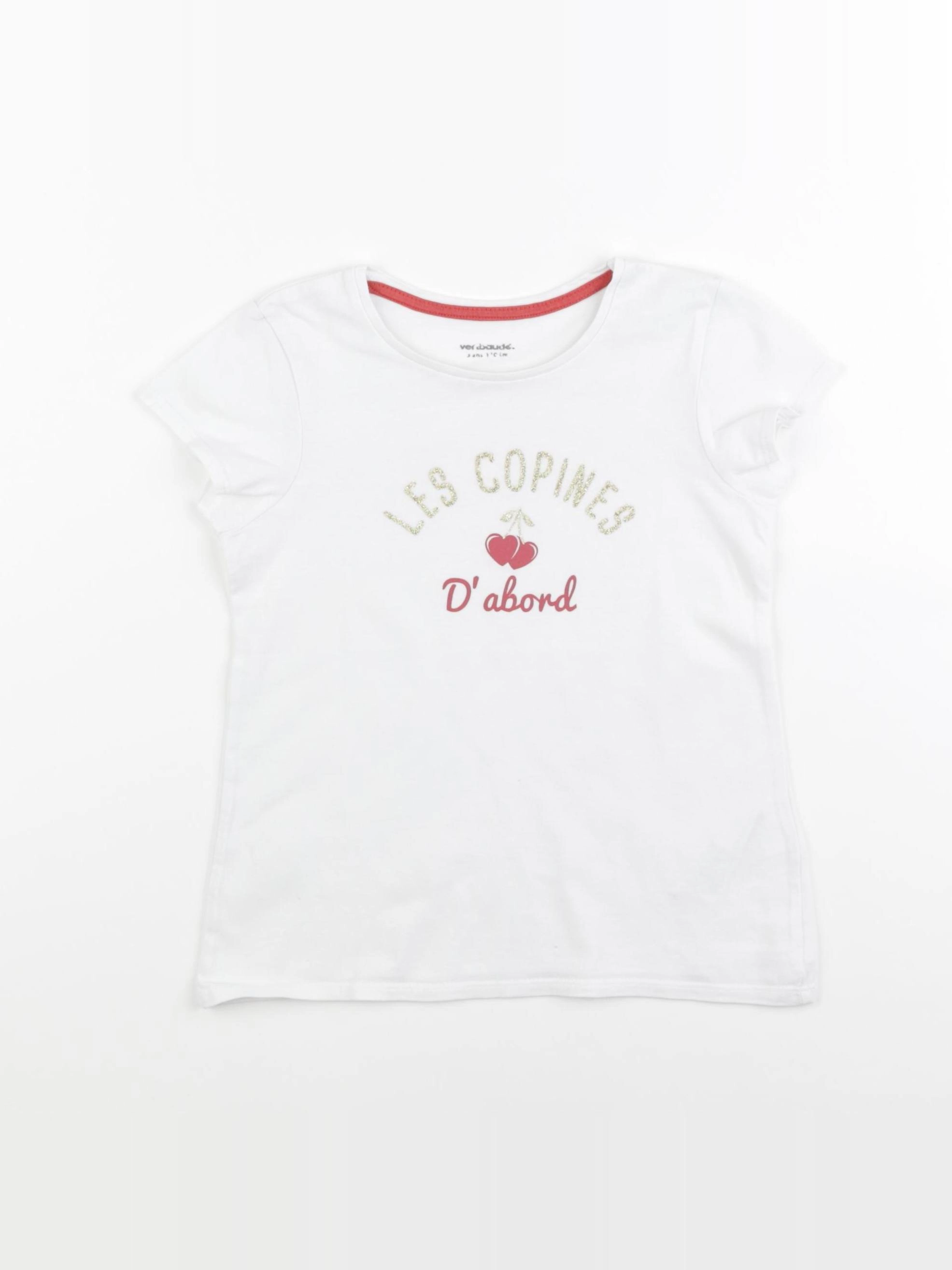 Vertbaudet - tee-shirt blanc - 5 ans