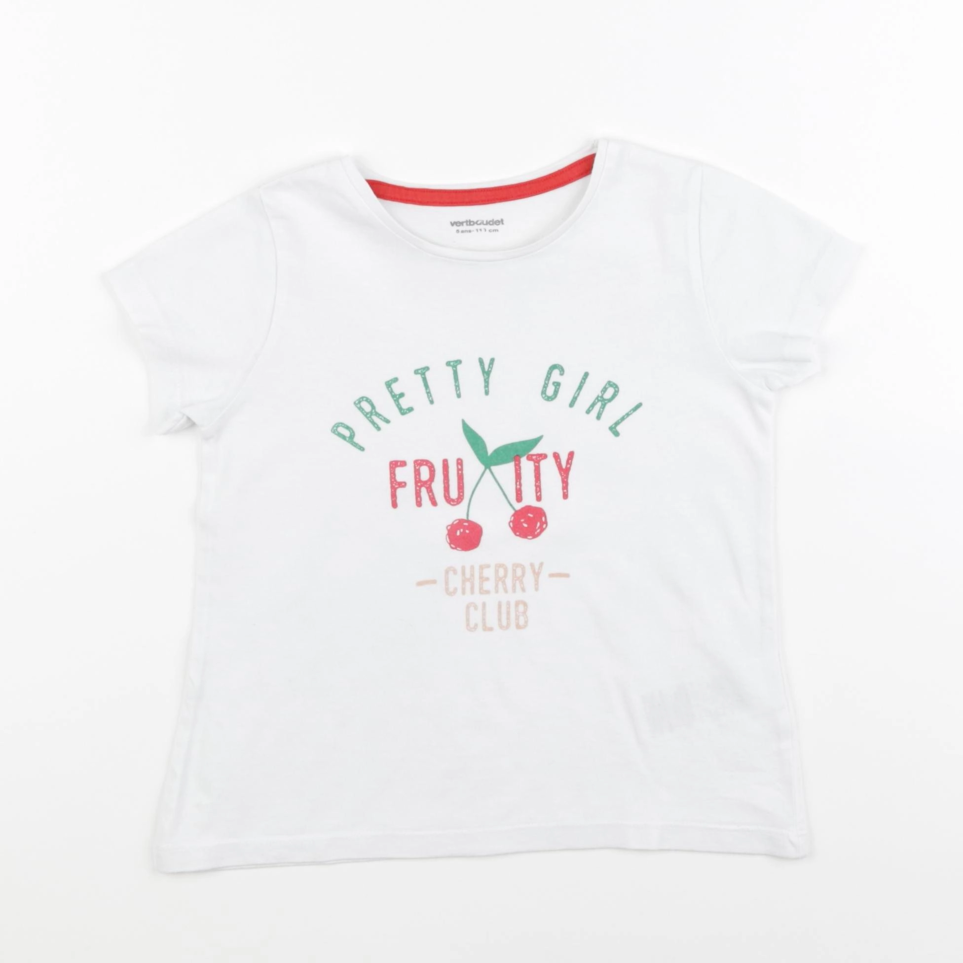 Vertbaudet - tee-shirt blanc - 5 ans