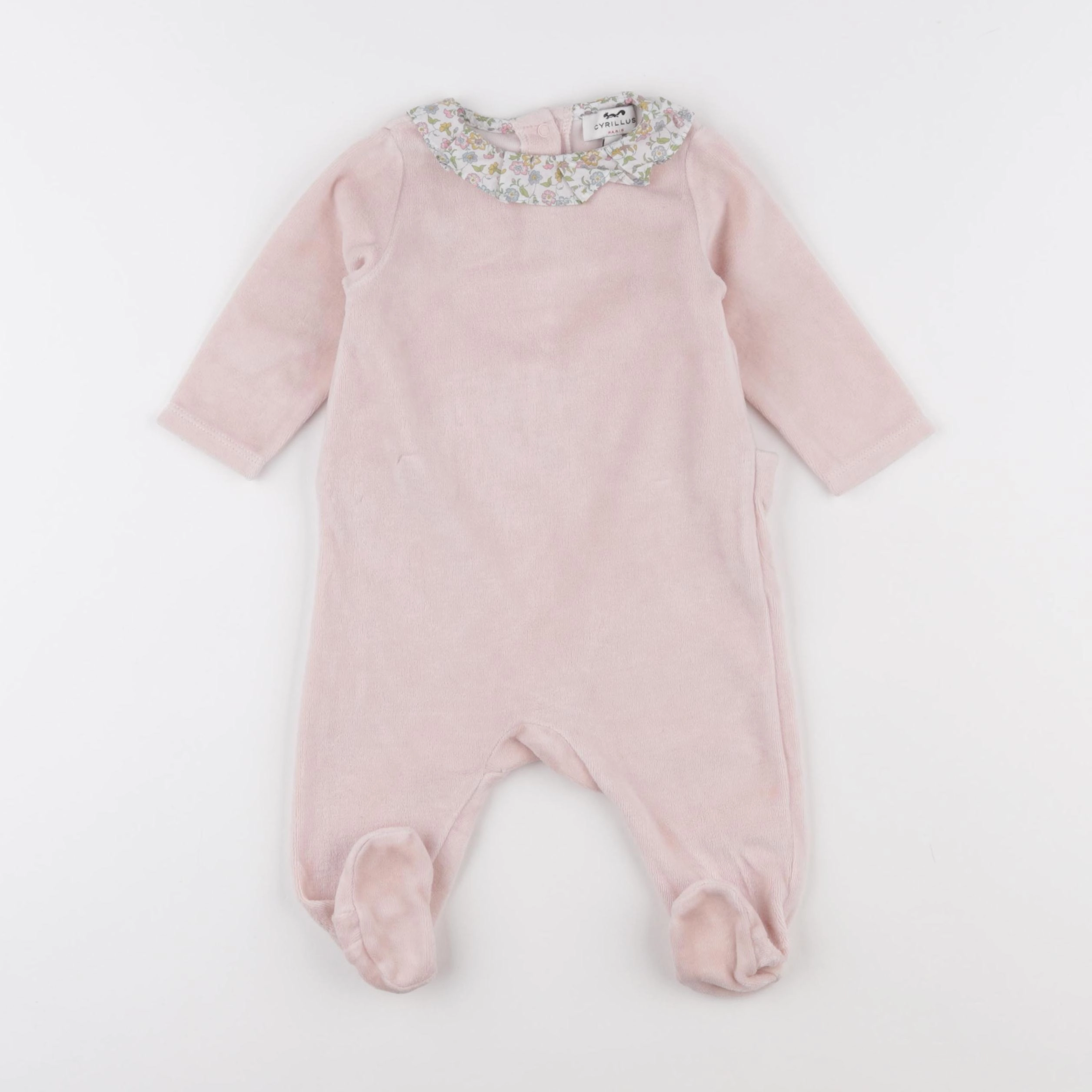 Cyrillus - pyjama velours rose - 6 mois
