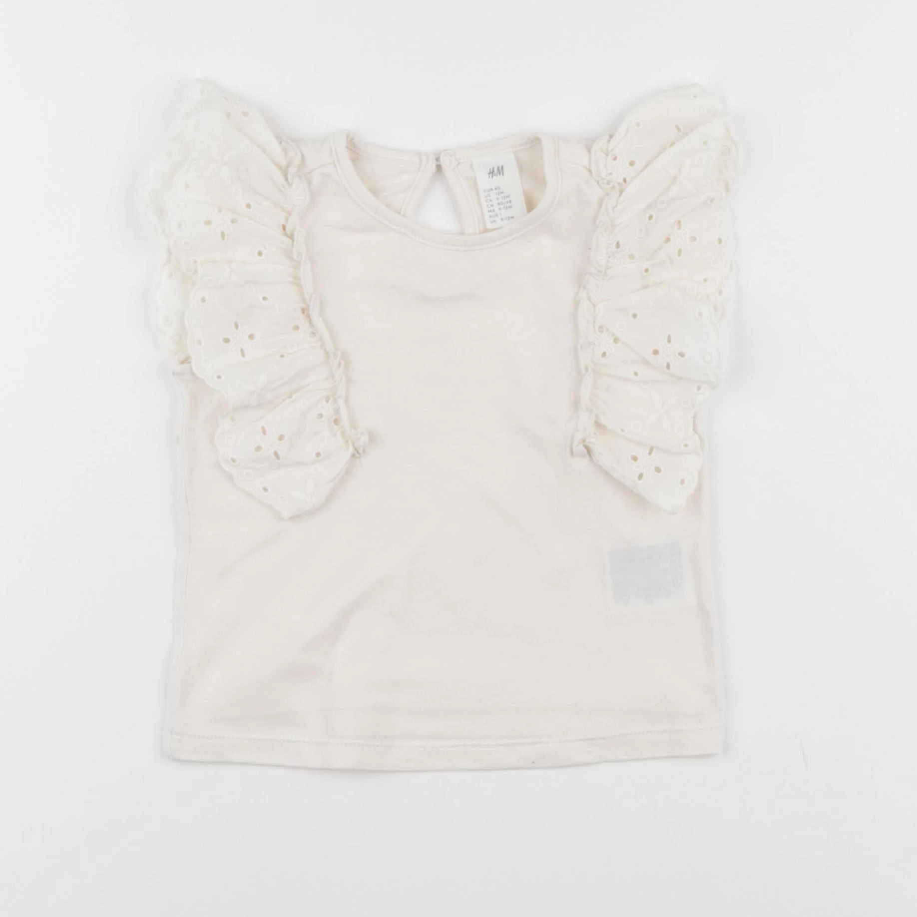 H&M - tee-shirt beige - 9/12 mois