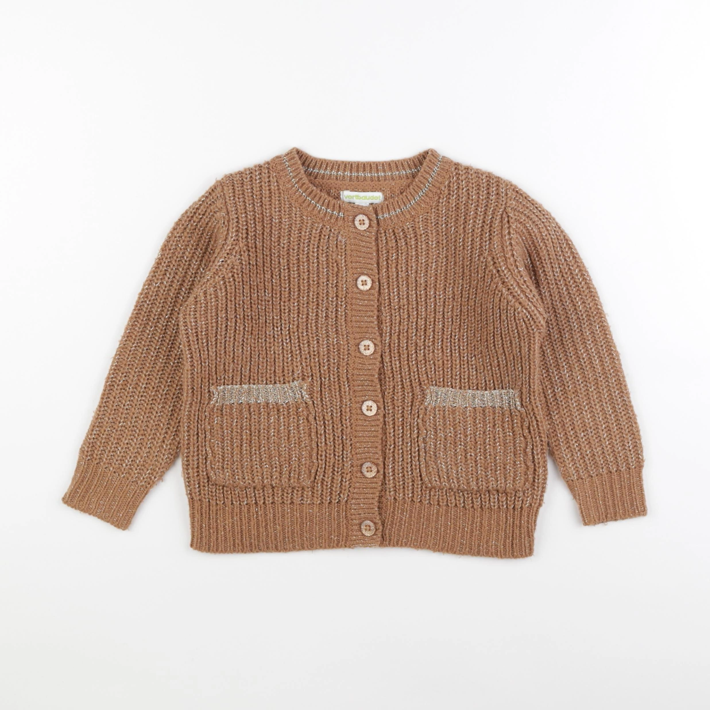Vertbaudet - gilet marron - 5 ans