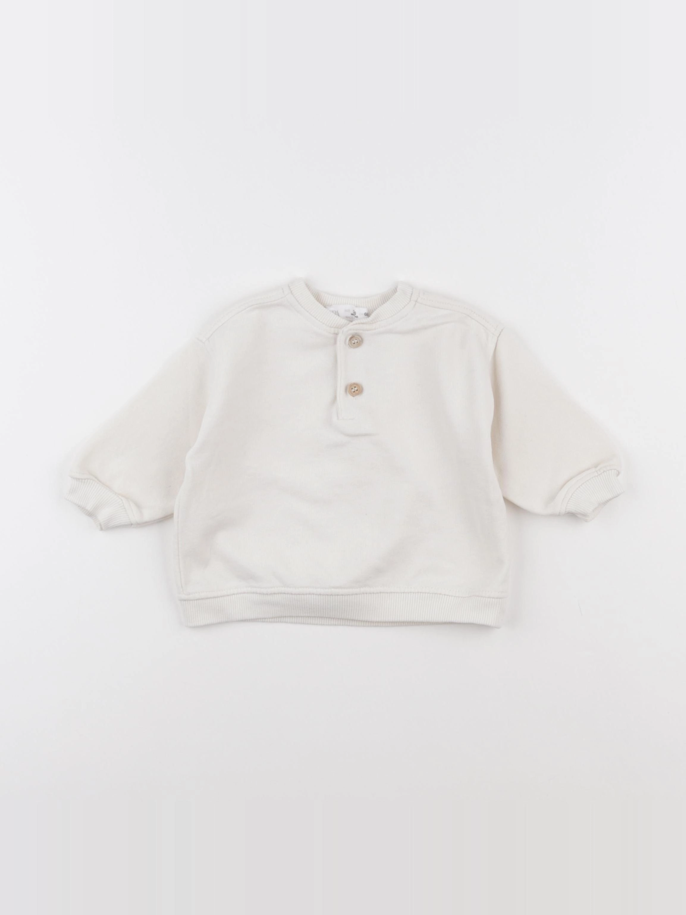 Zara - sweat beige - 3/6 mois