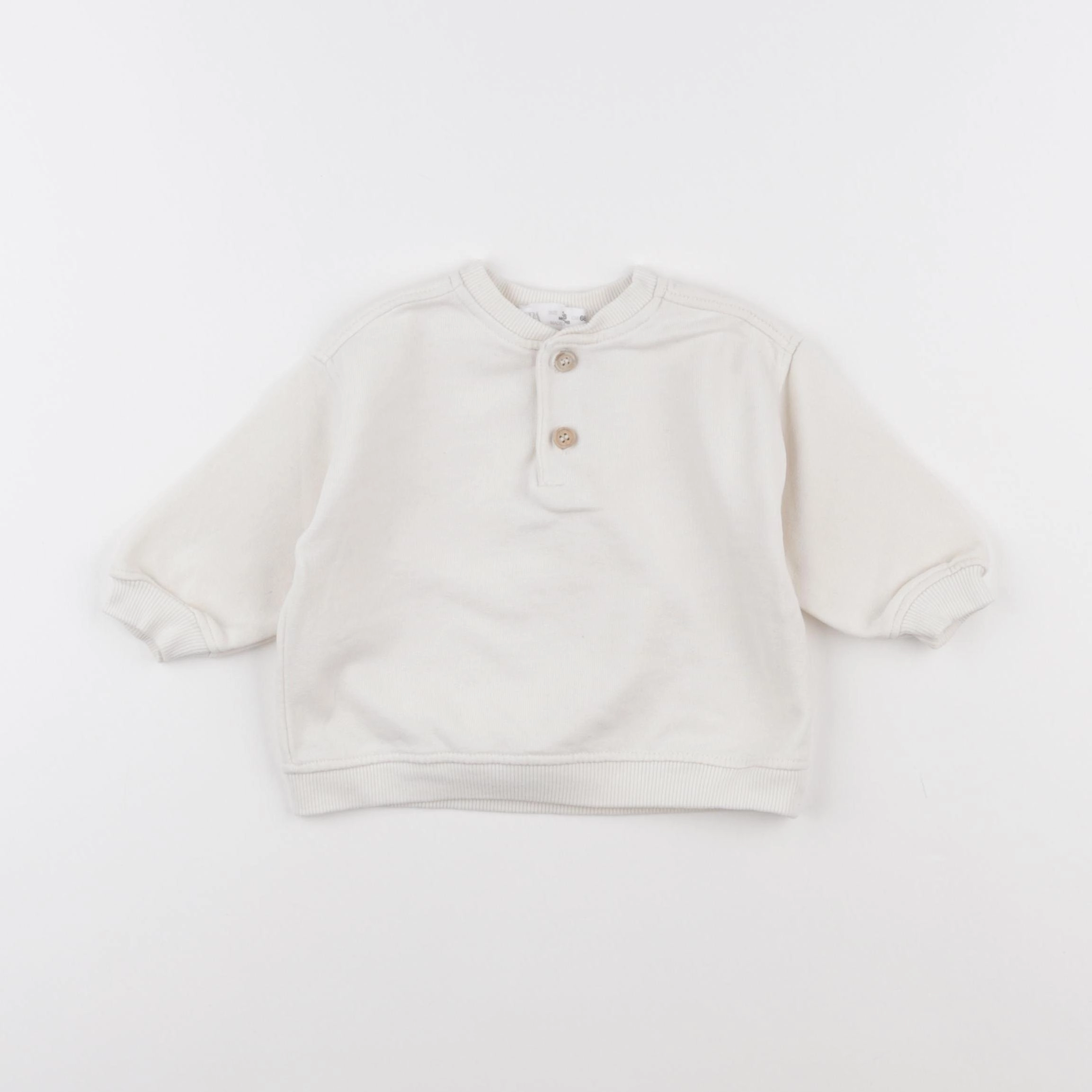 Zara - sweat beige - 3/6 mois