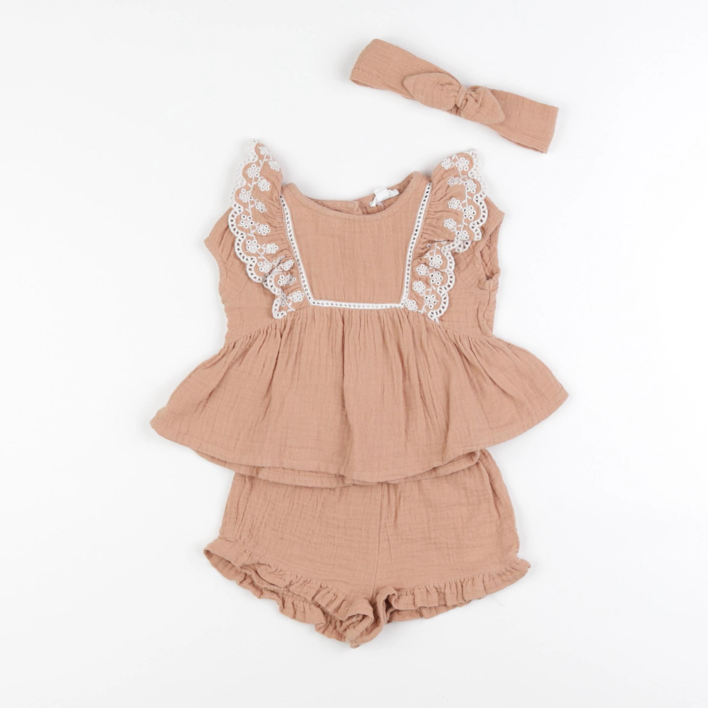 Vertbaudet - ensemble rose - 6 mois