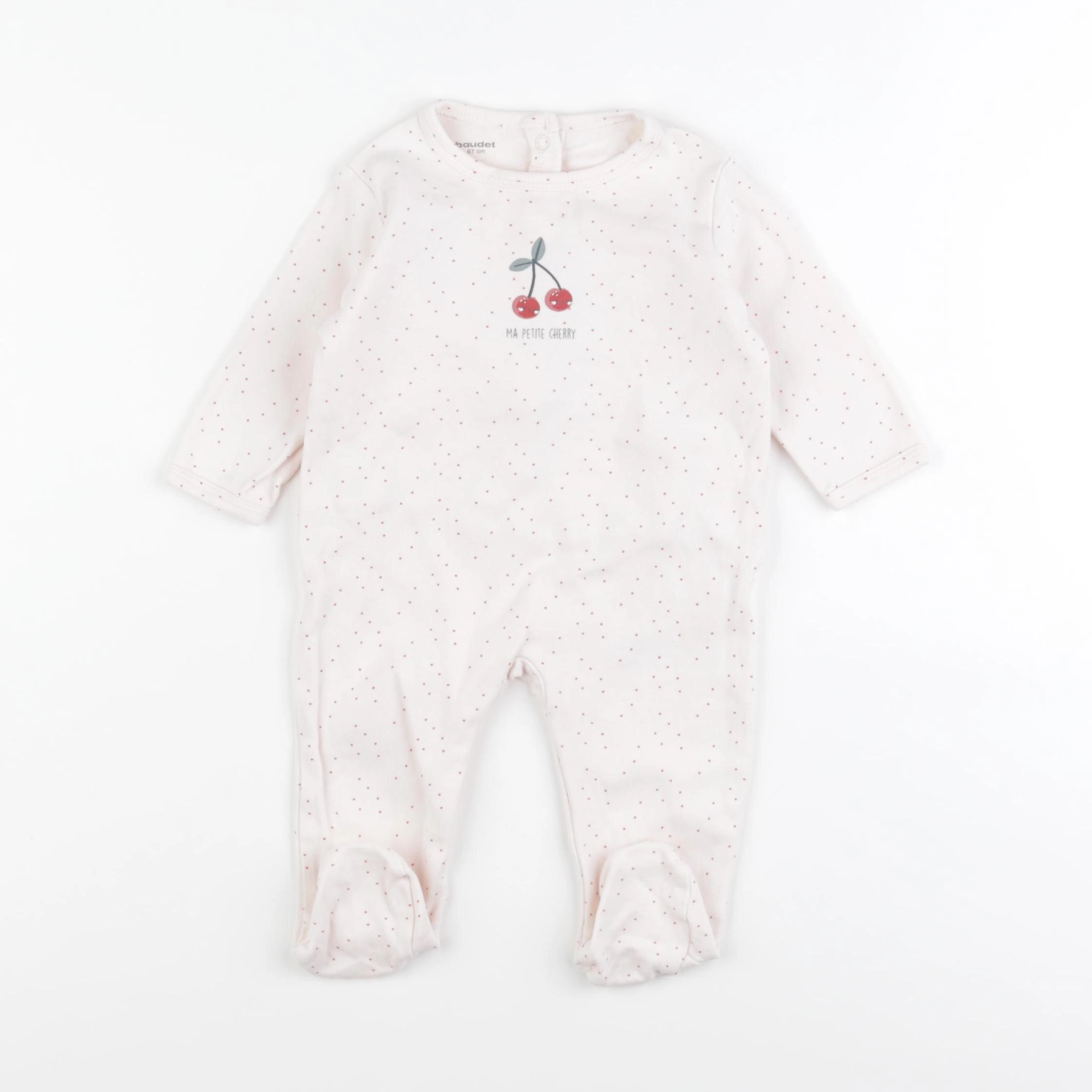 Vertbaudet - pyjama coton rose - 6 mois
