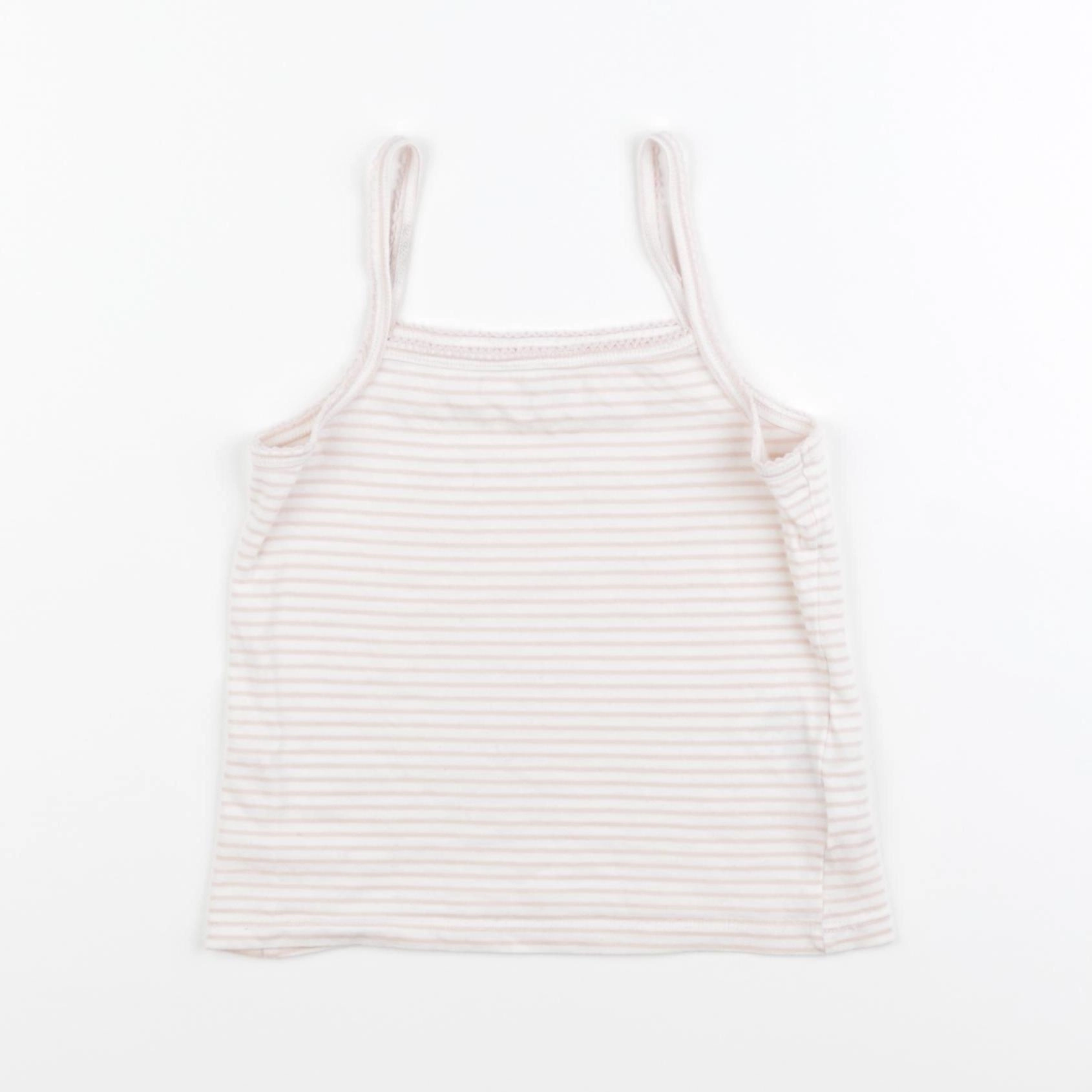 Vertbaudet - maillot de corps blanc, rose - 4 ans