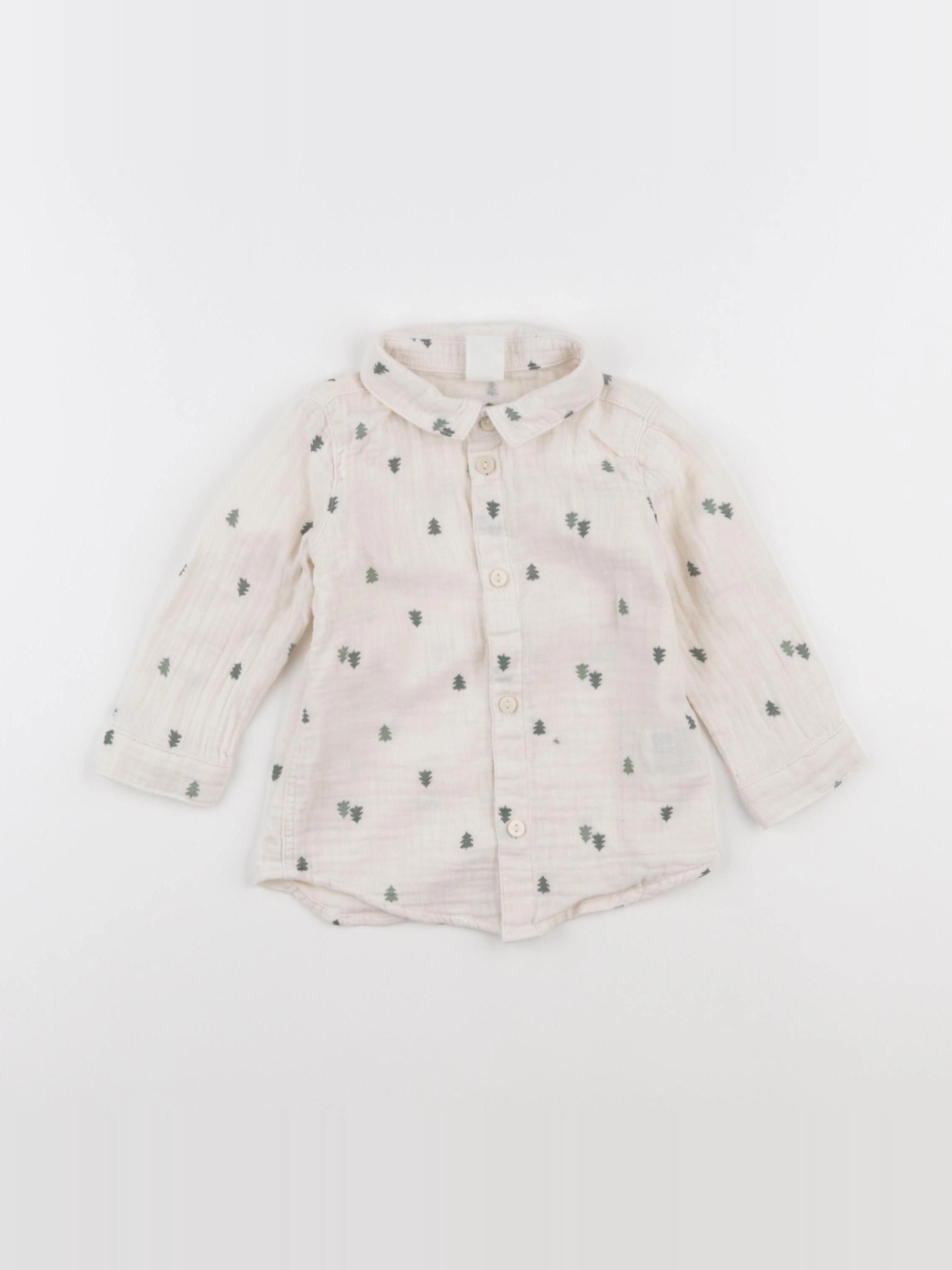 H&M - chemise blanc - 6/9 mois