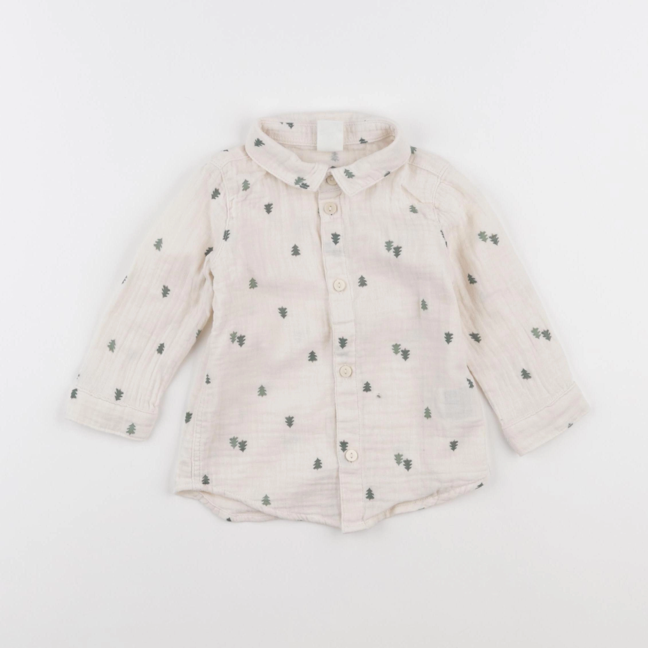 H&M - chemise blanc - 6/9 mois