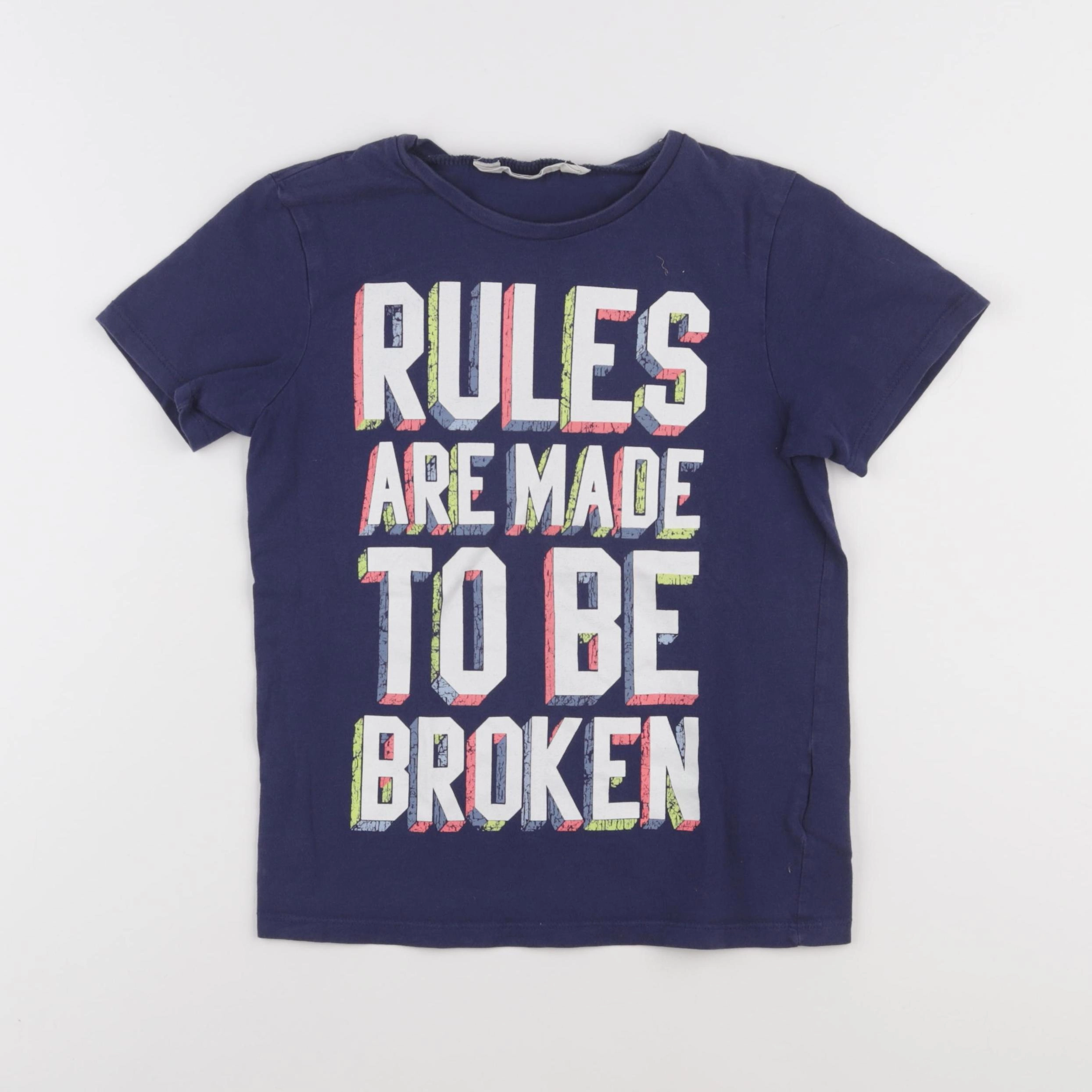H&M - tee-shirt bleu - 6/8 ans