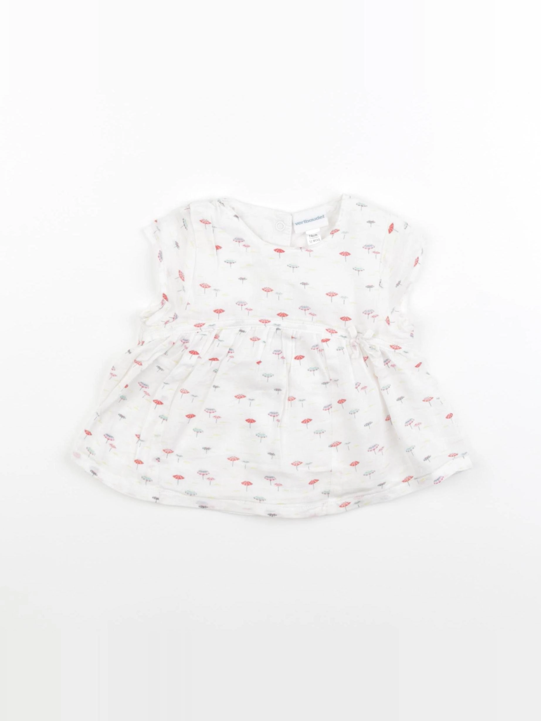 Vertbaudet - blouse blanc - 12 mois