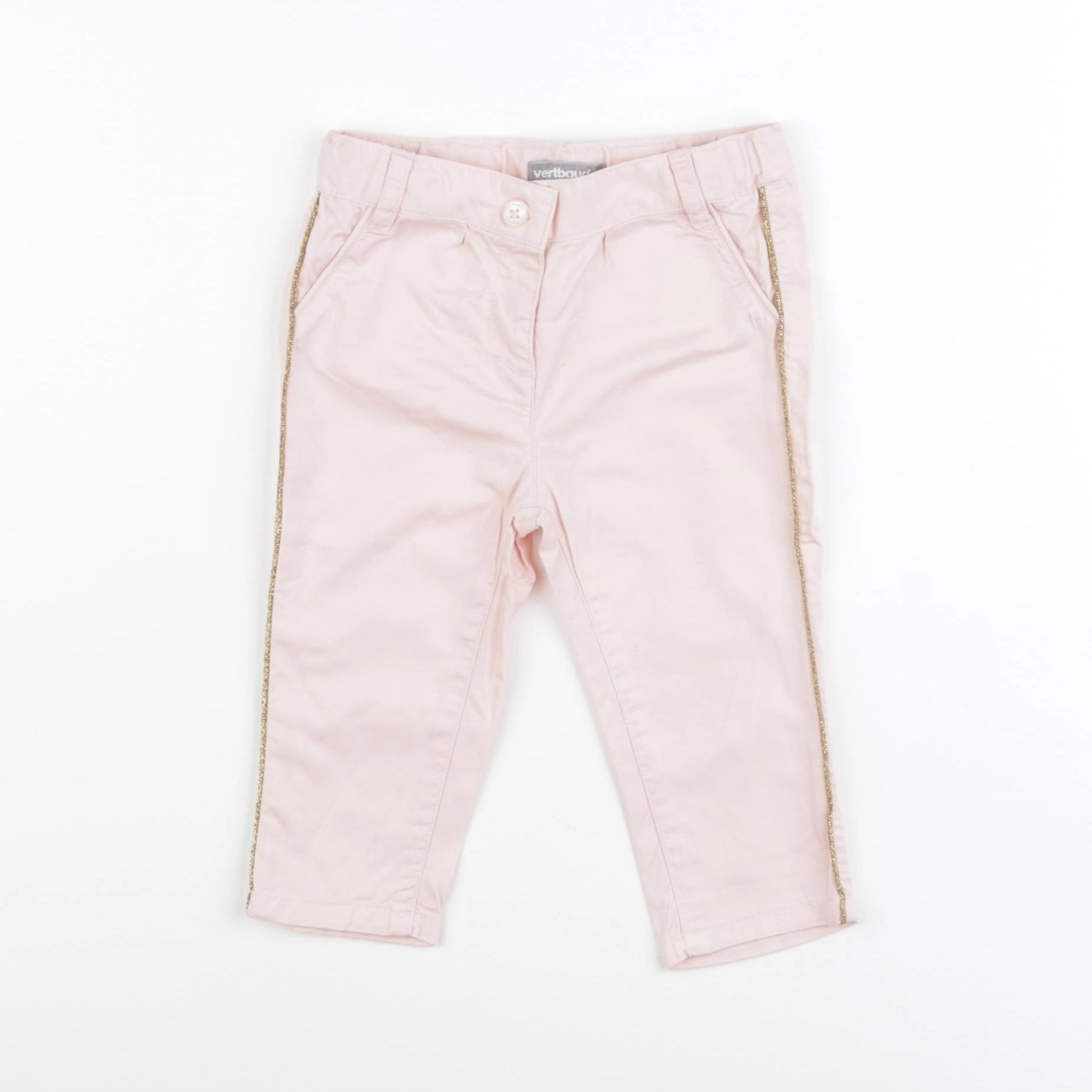 Vertbaudet - pantalon rose - 9 mois