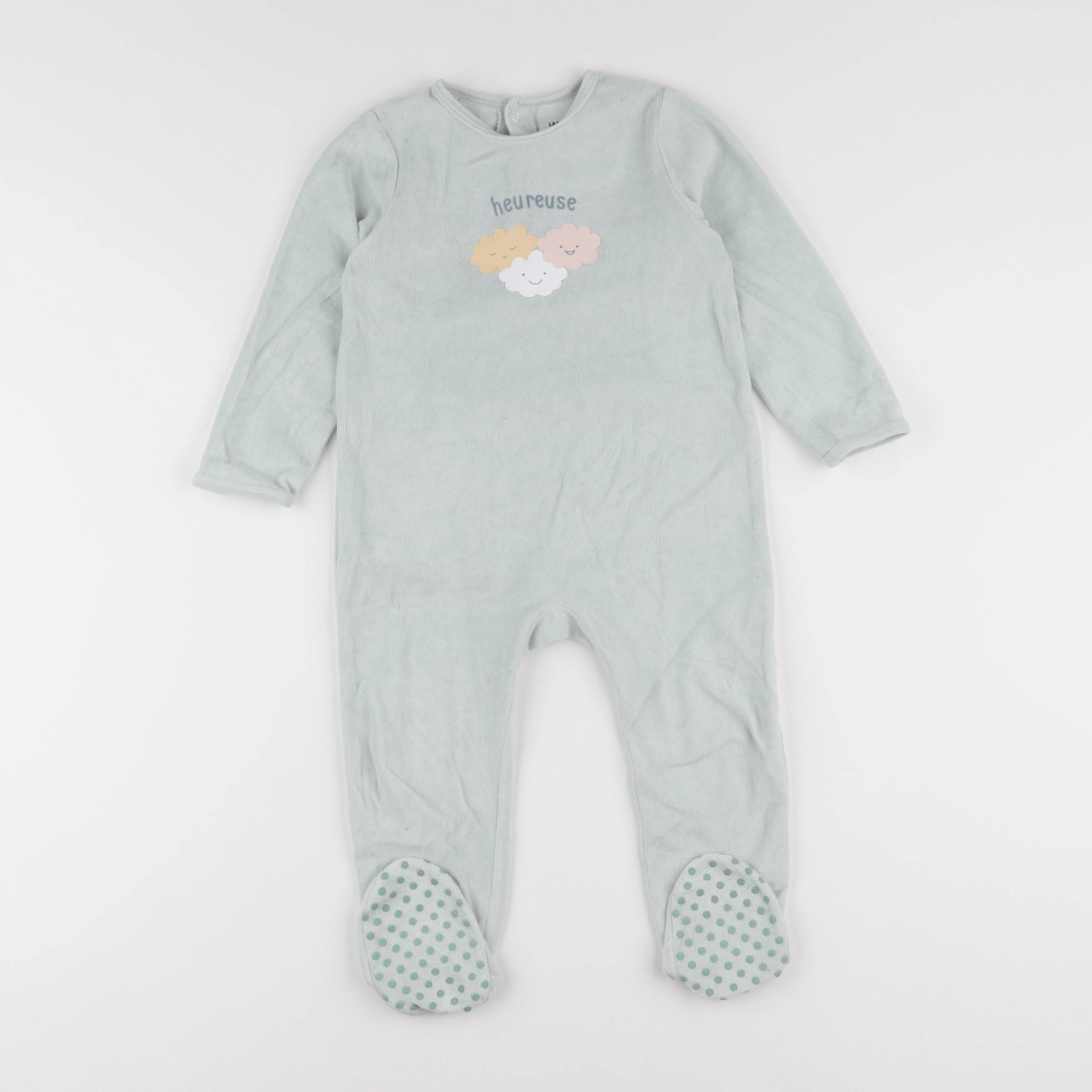 La Redoute - pyjama velours vert - 3 ans