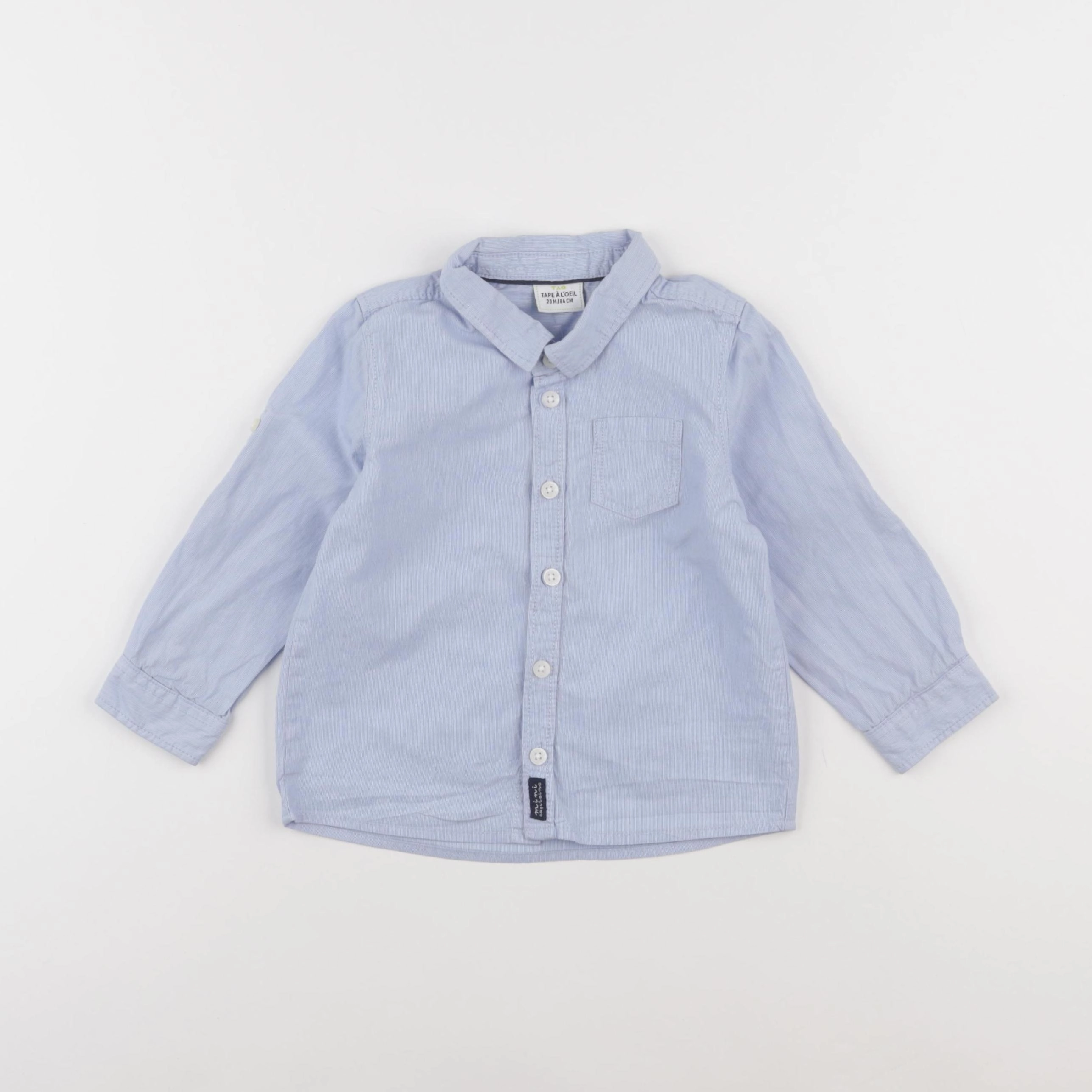 Tape à l'oeil - chemise bleu - 24 mois