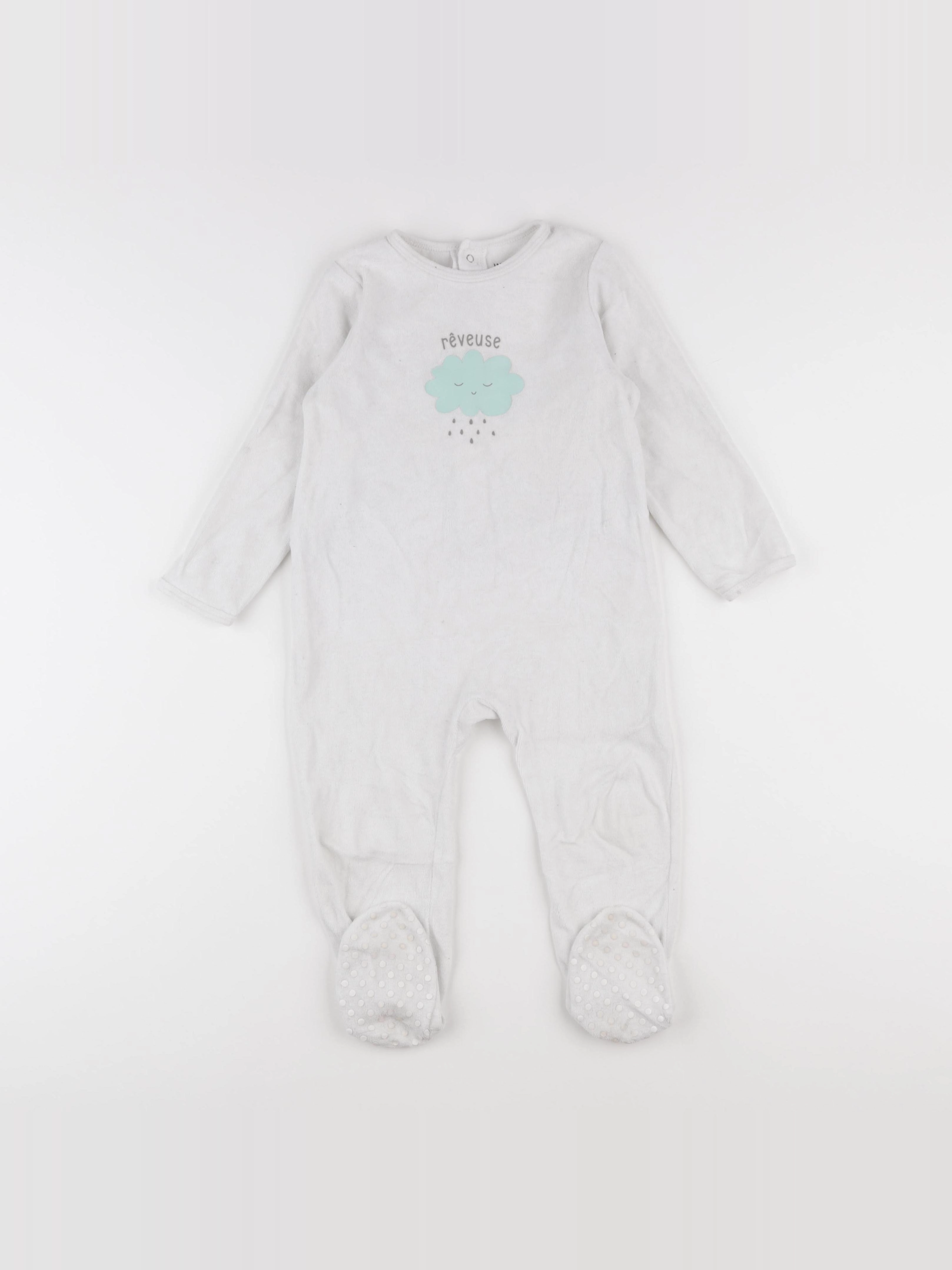 La Redoute - pyjama velours blanc - 3 ans
