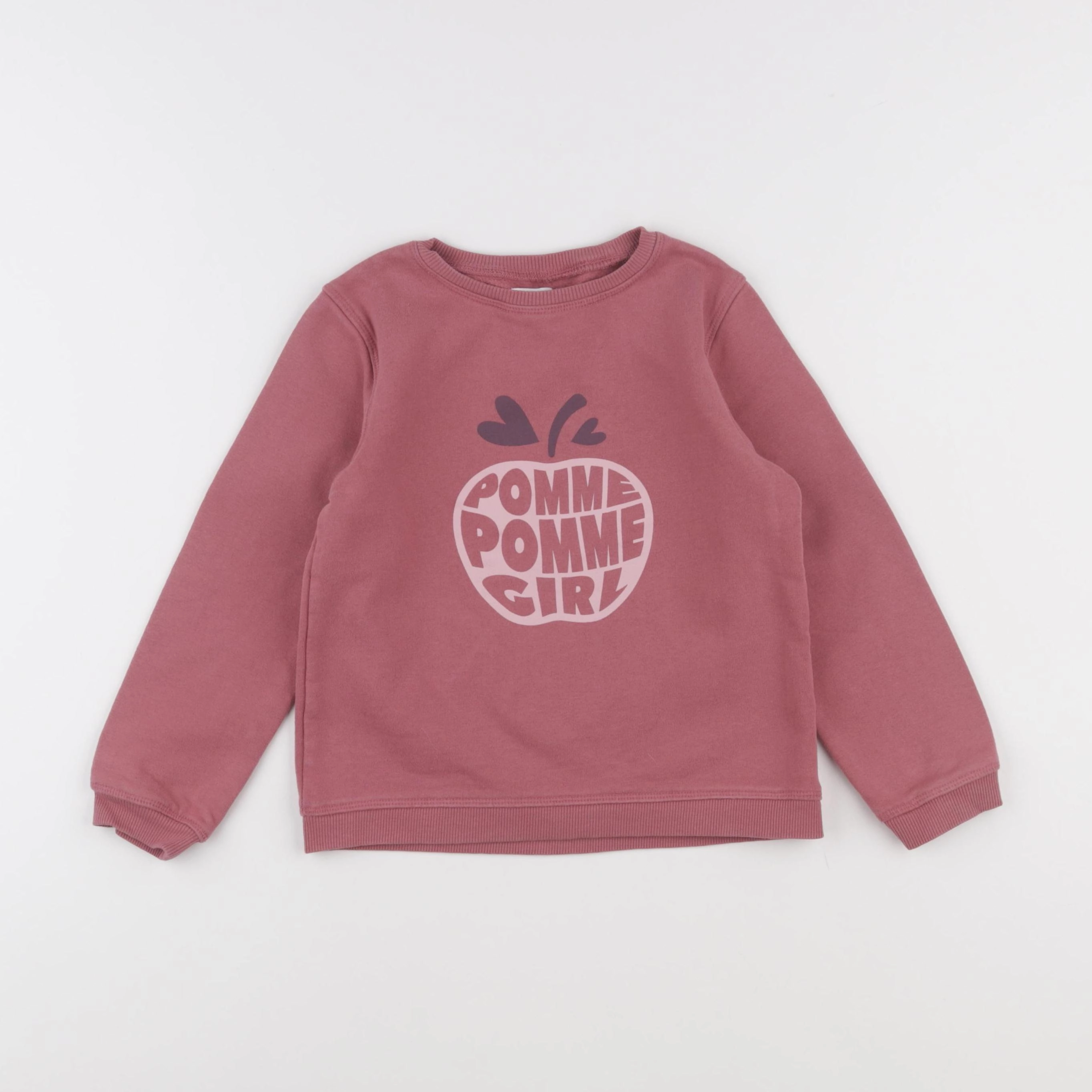 Vertbaudet - sweat rose - 6 ans