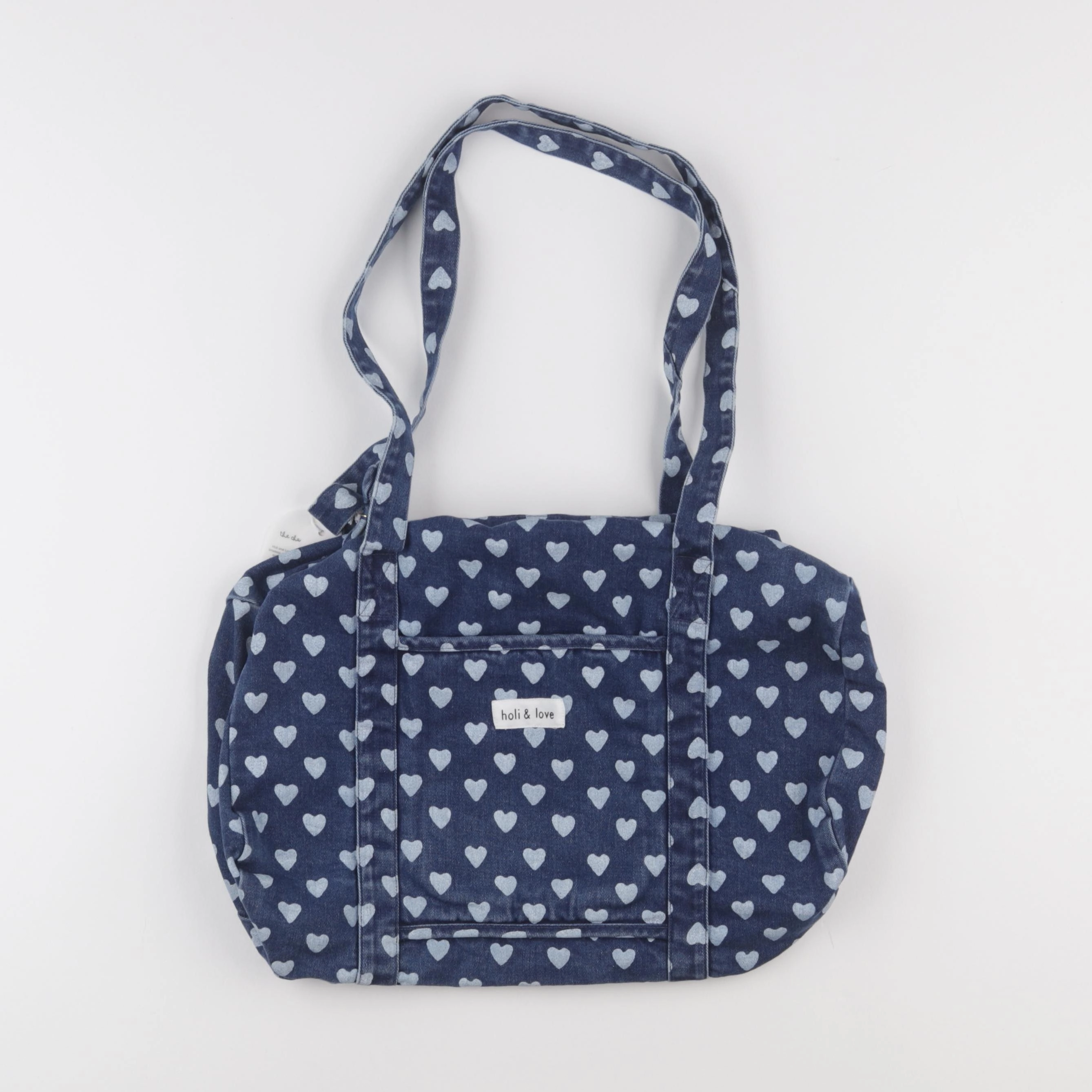 Holi & Love - sac weekend heart denim - 41x22x20 cm