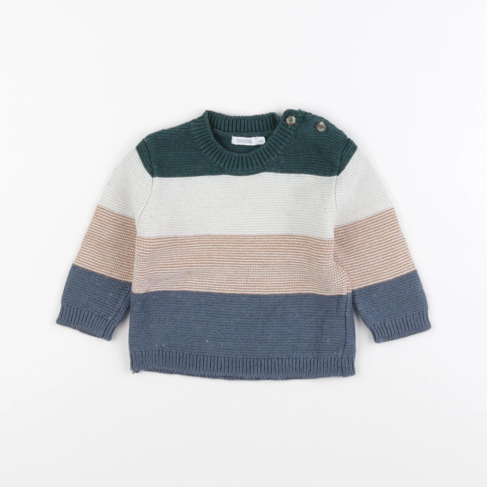 Boutchou - pull multicolore - 6 mois