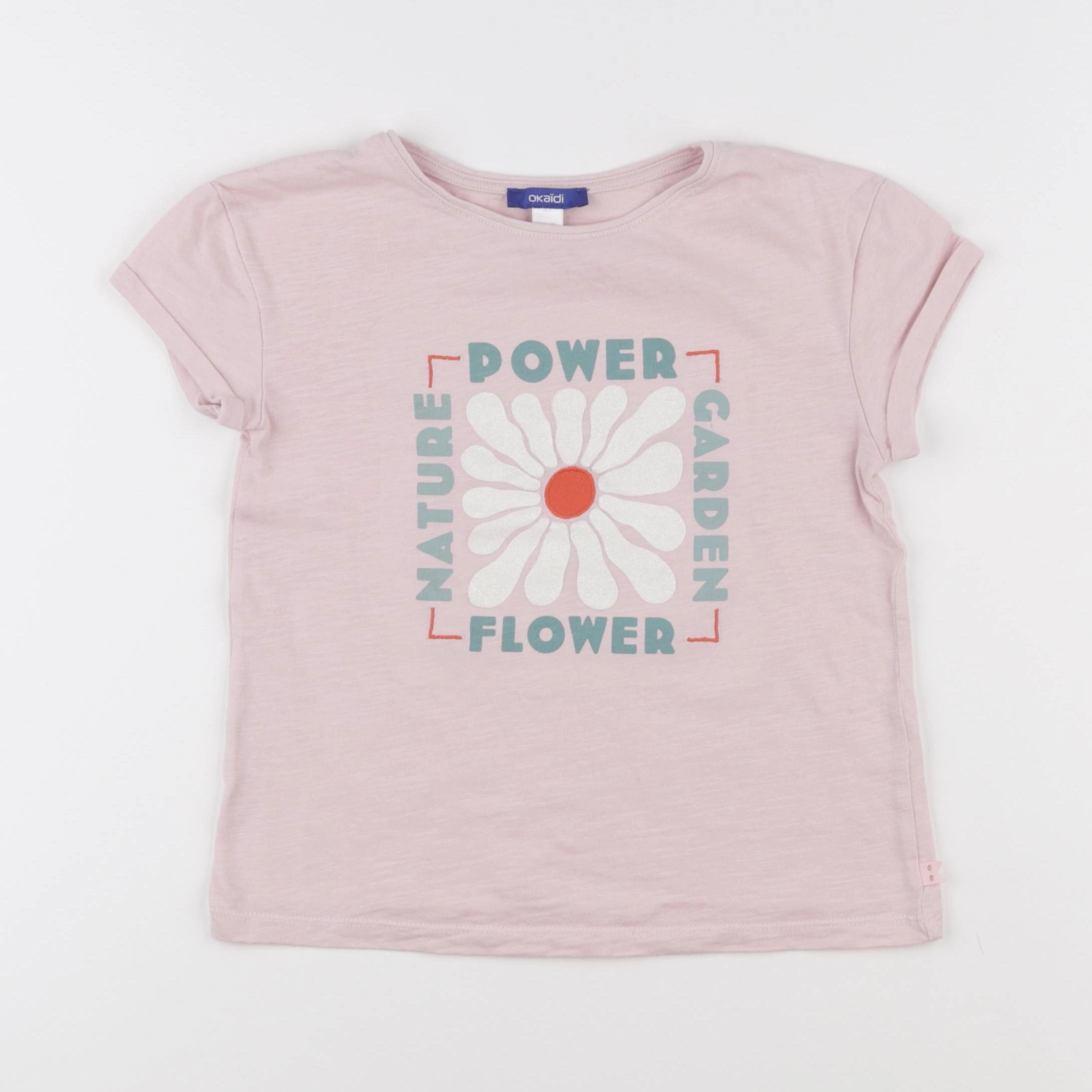 Okaidi - tee-shirt rose - 8 ans