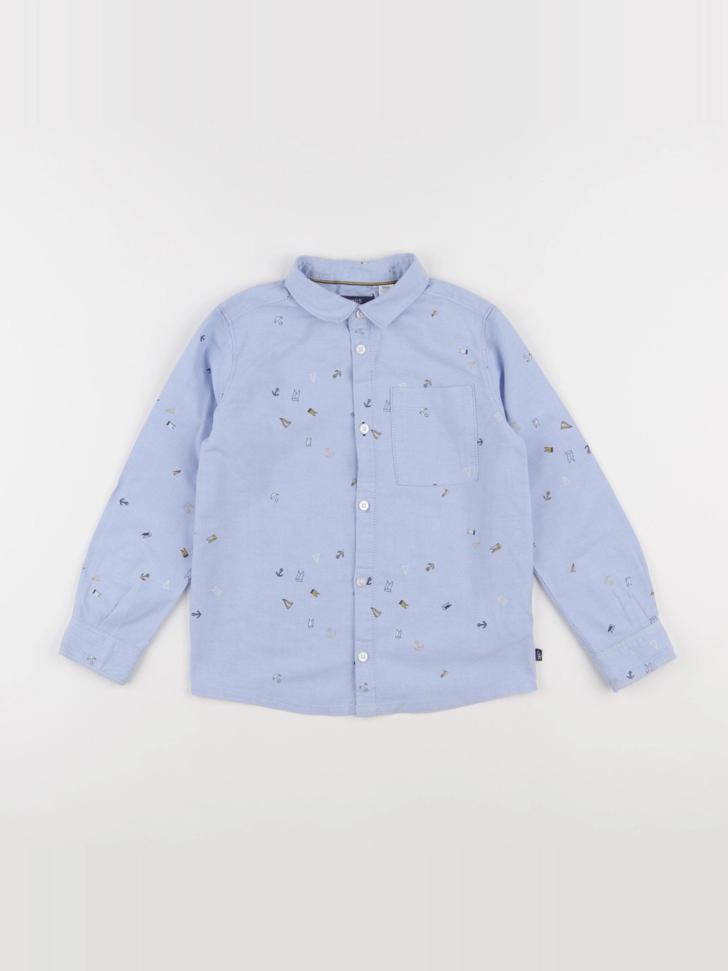 Okaidi - chemise bleu - 5 ans