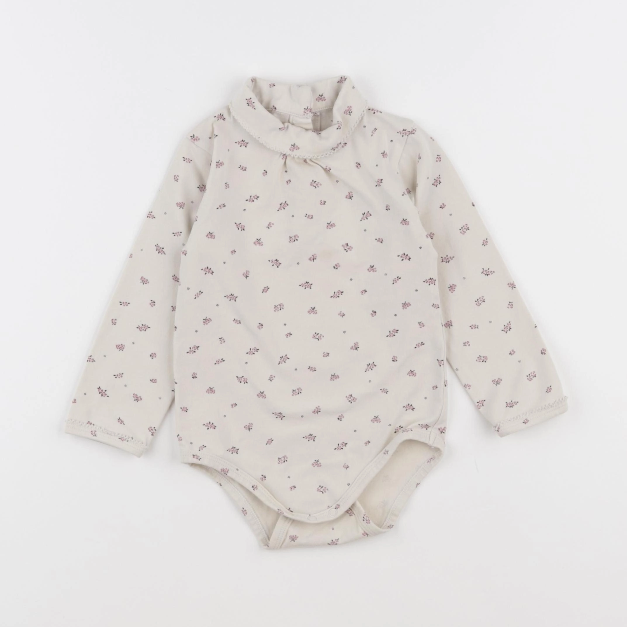 Vertbaudet - body à col beige - 24 mois