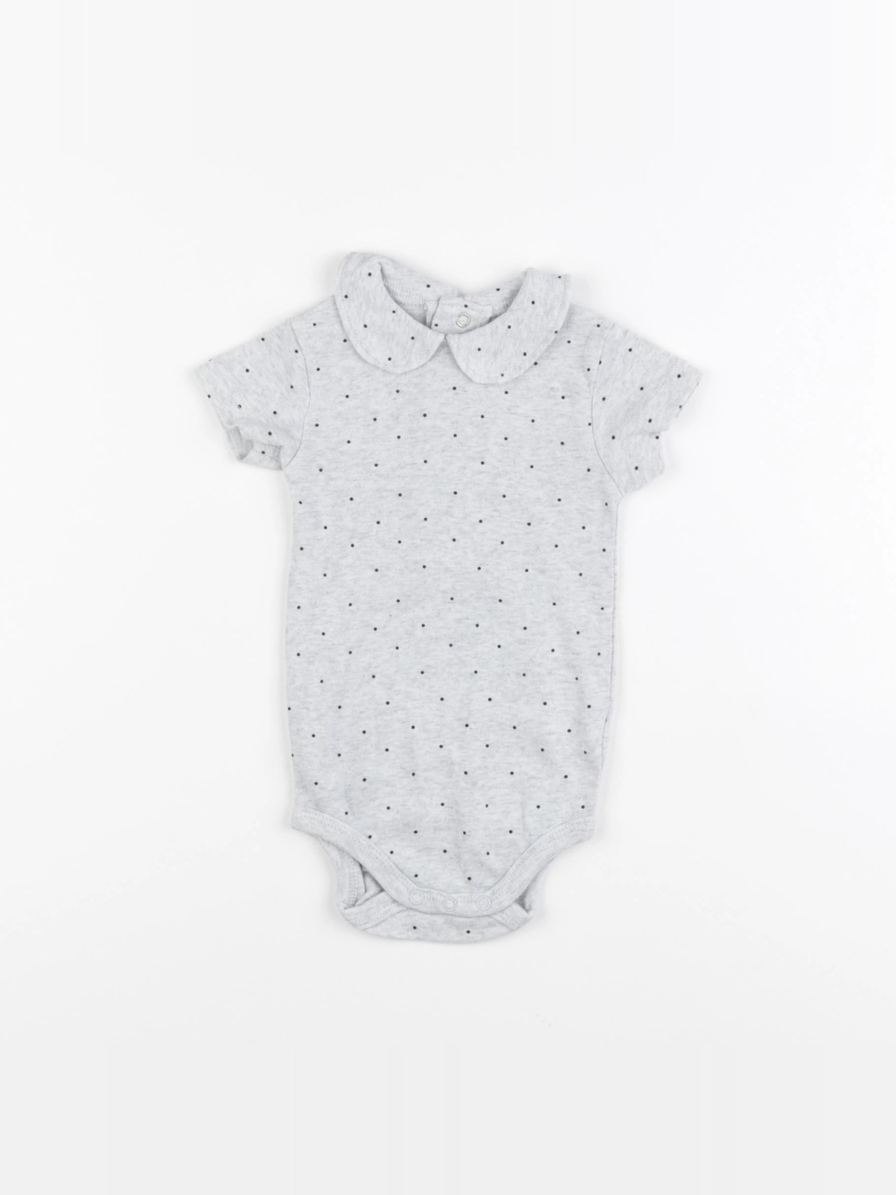 La Redoute - body à col gris - 6 mois