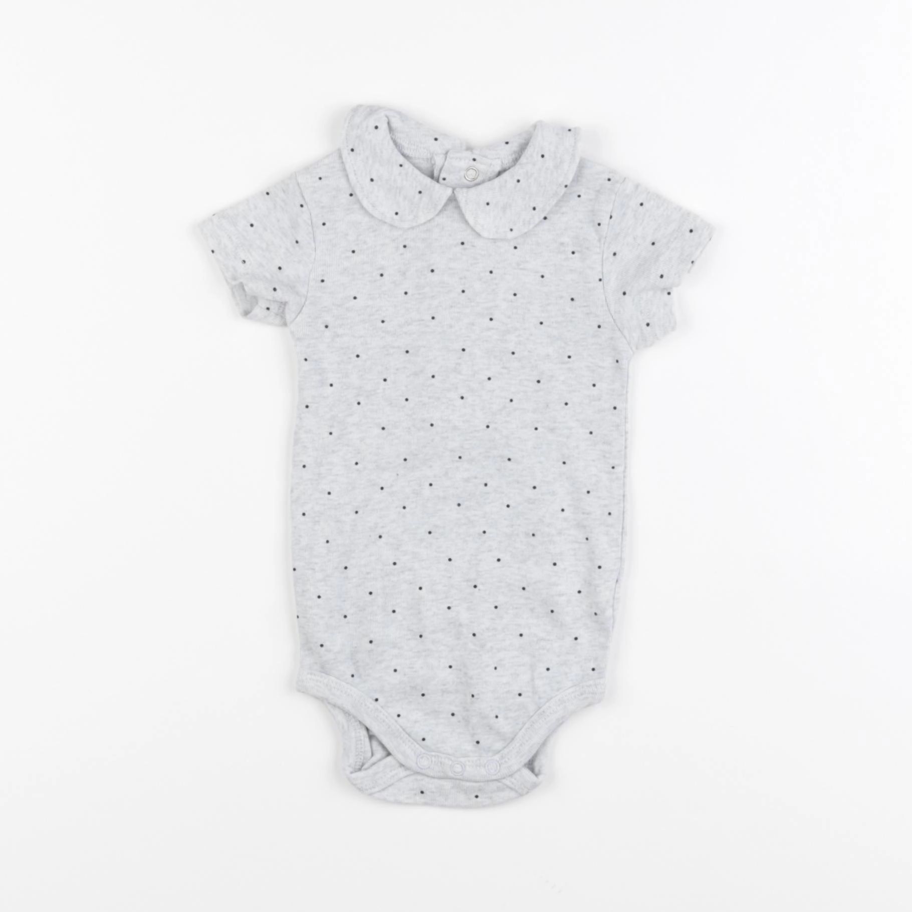La Redoute - body à col gris - 6 mois