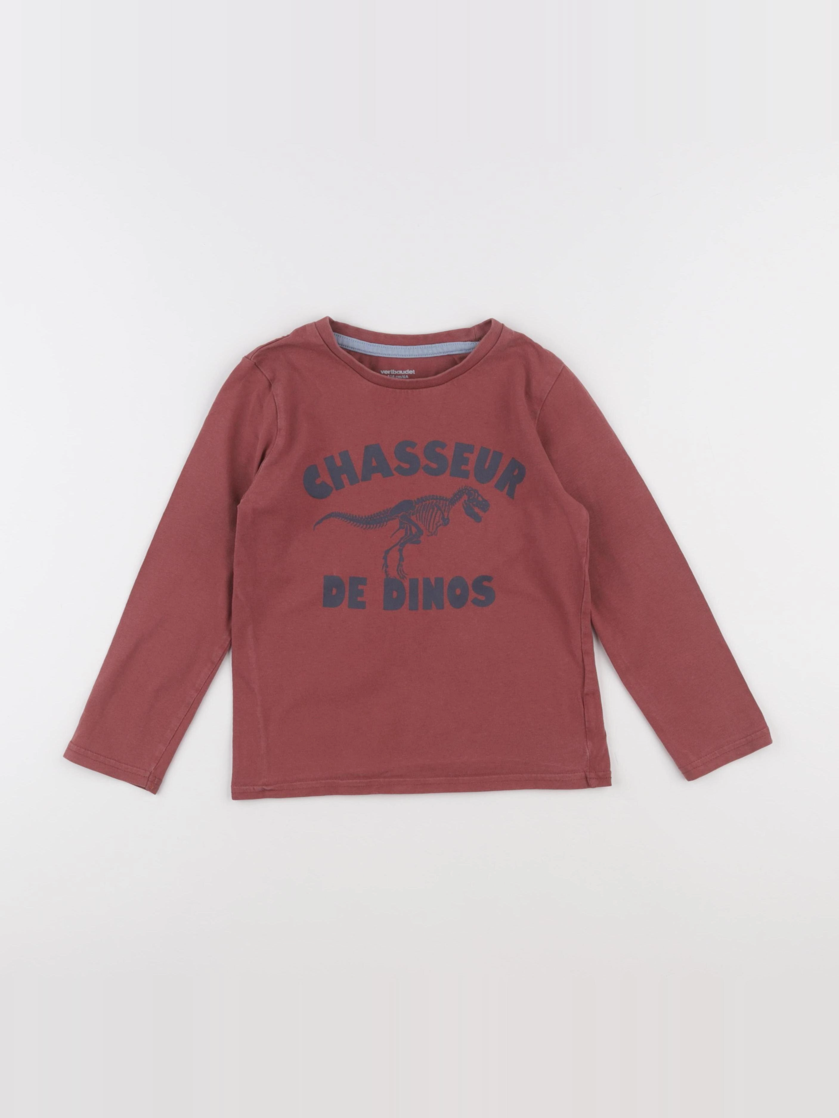 Vertbaudet - tee-shirt rouge - 6 ans