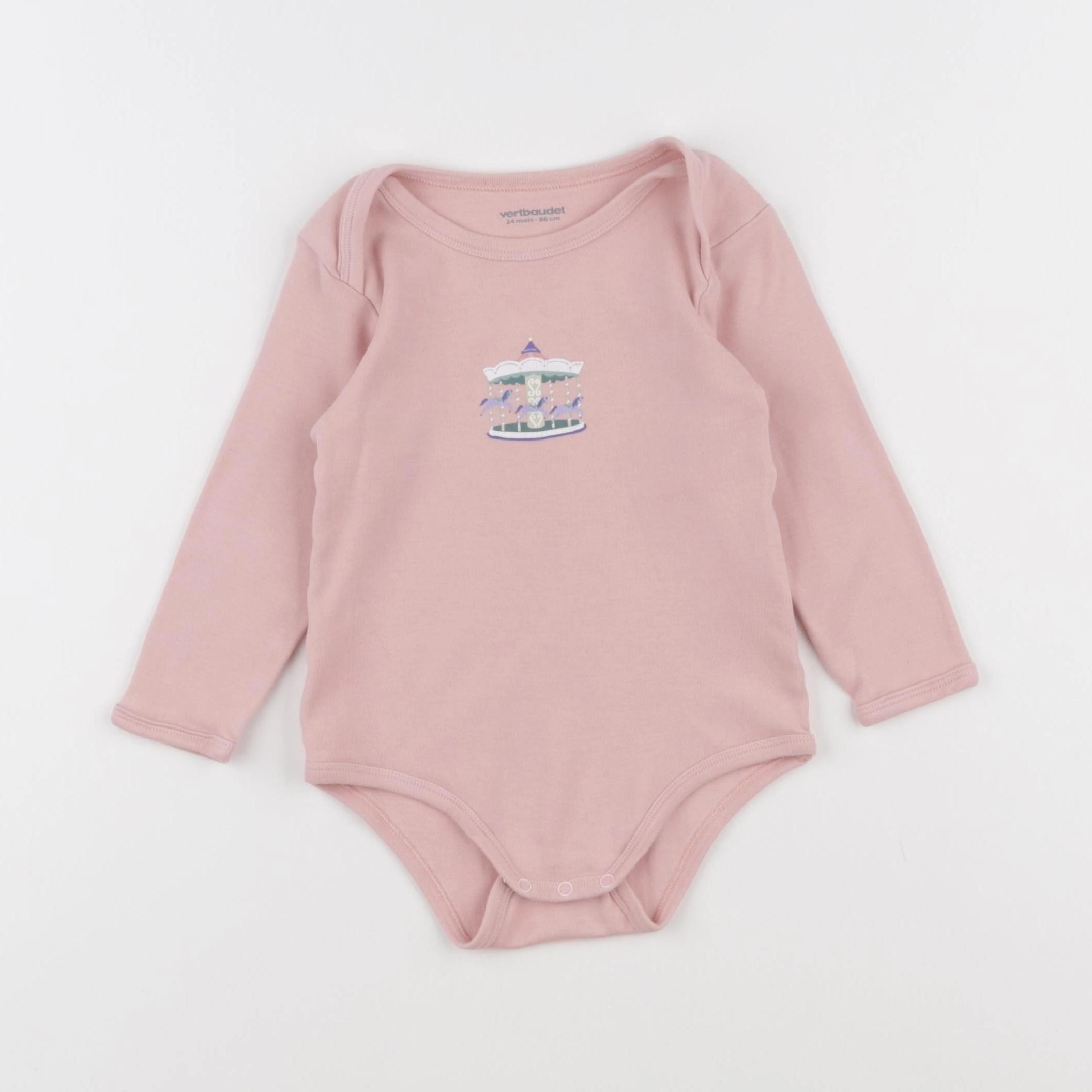Vertbaudet - body rose - 24 mois