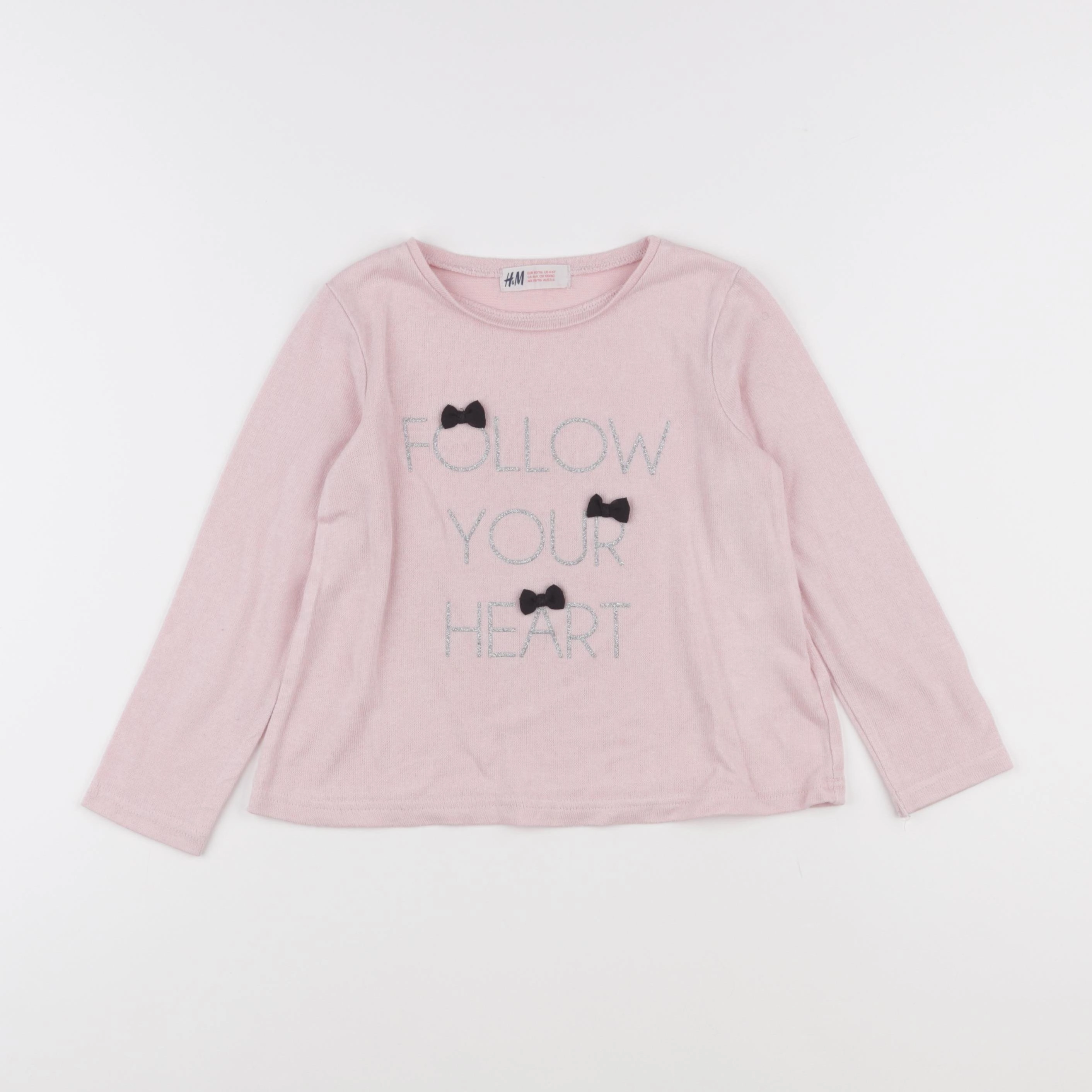 H&M - pull rose - 4/6 ans