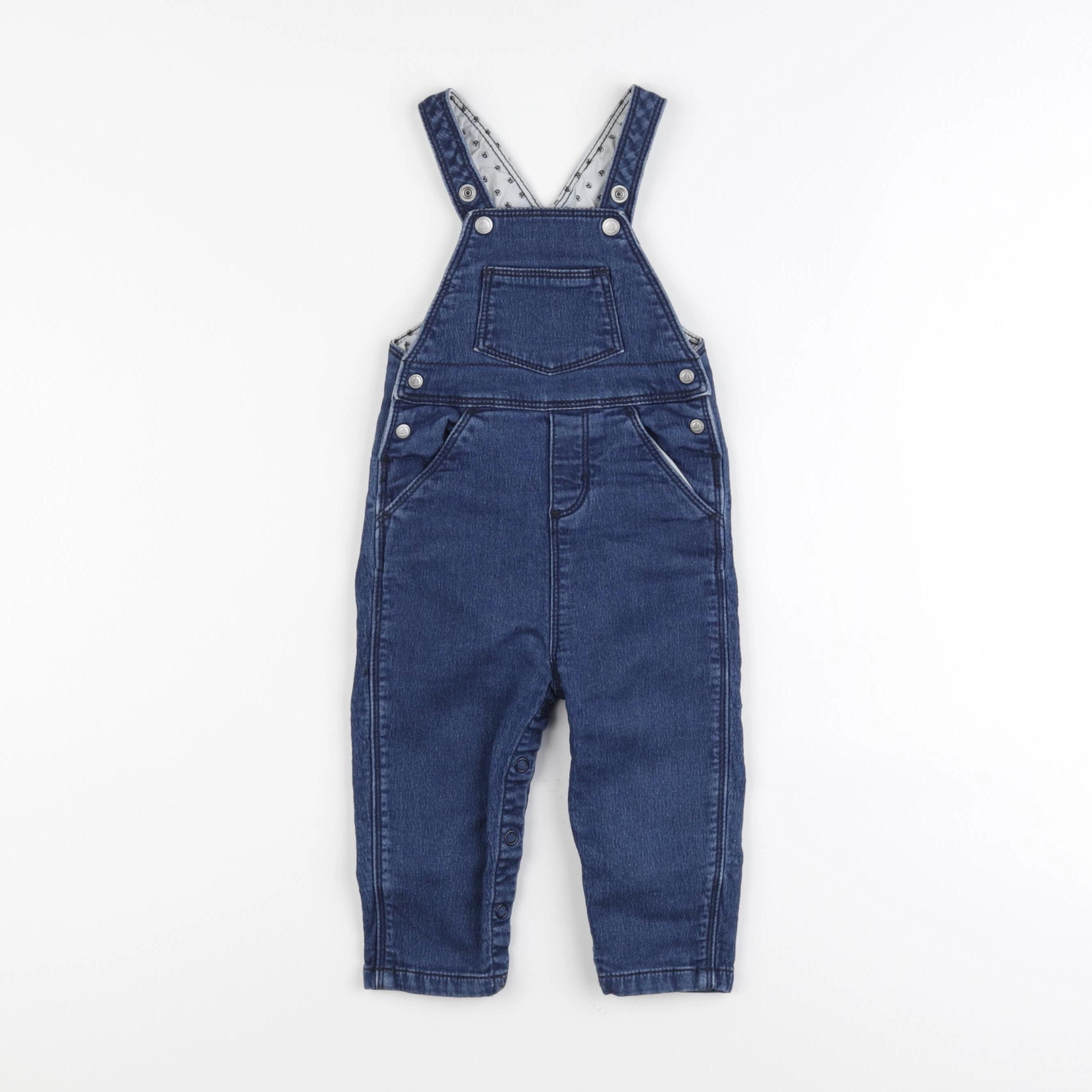 Petit Bateau - salopette bleu - 12 mois