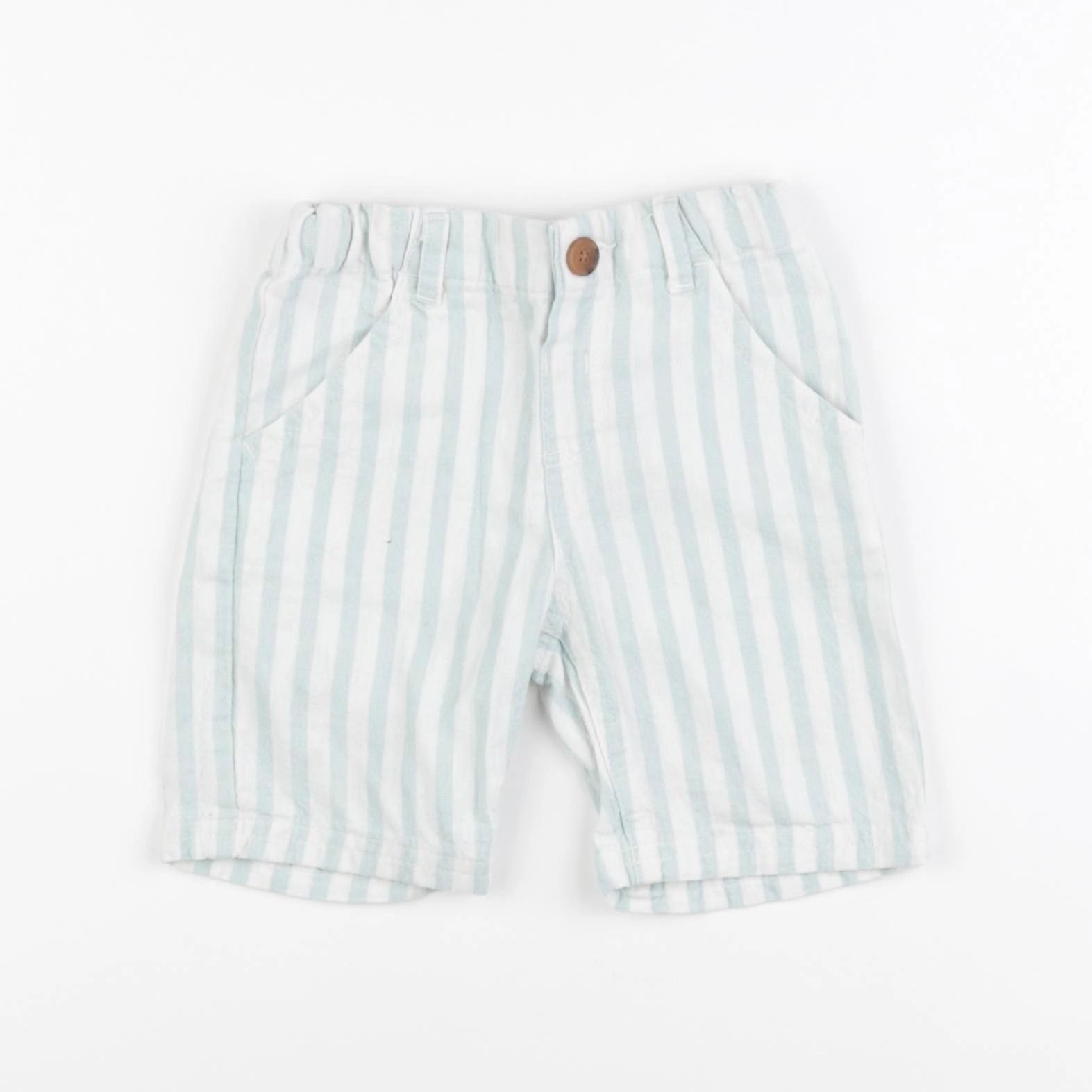 Boutchou - short blanc, bleu - 12 mois