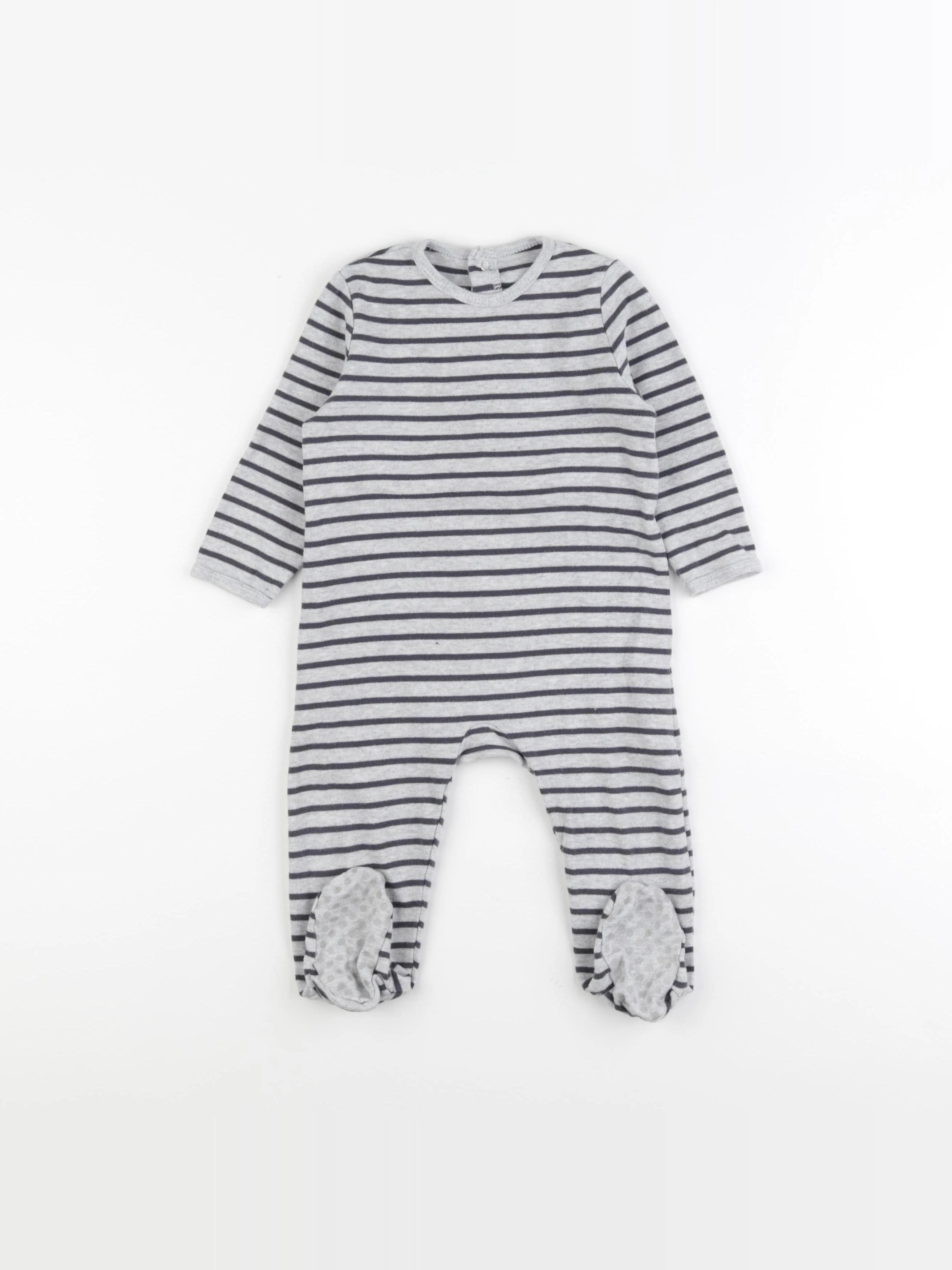 La Redoute - pyjama coton bleu, gris - 18 mois