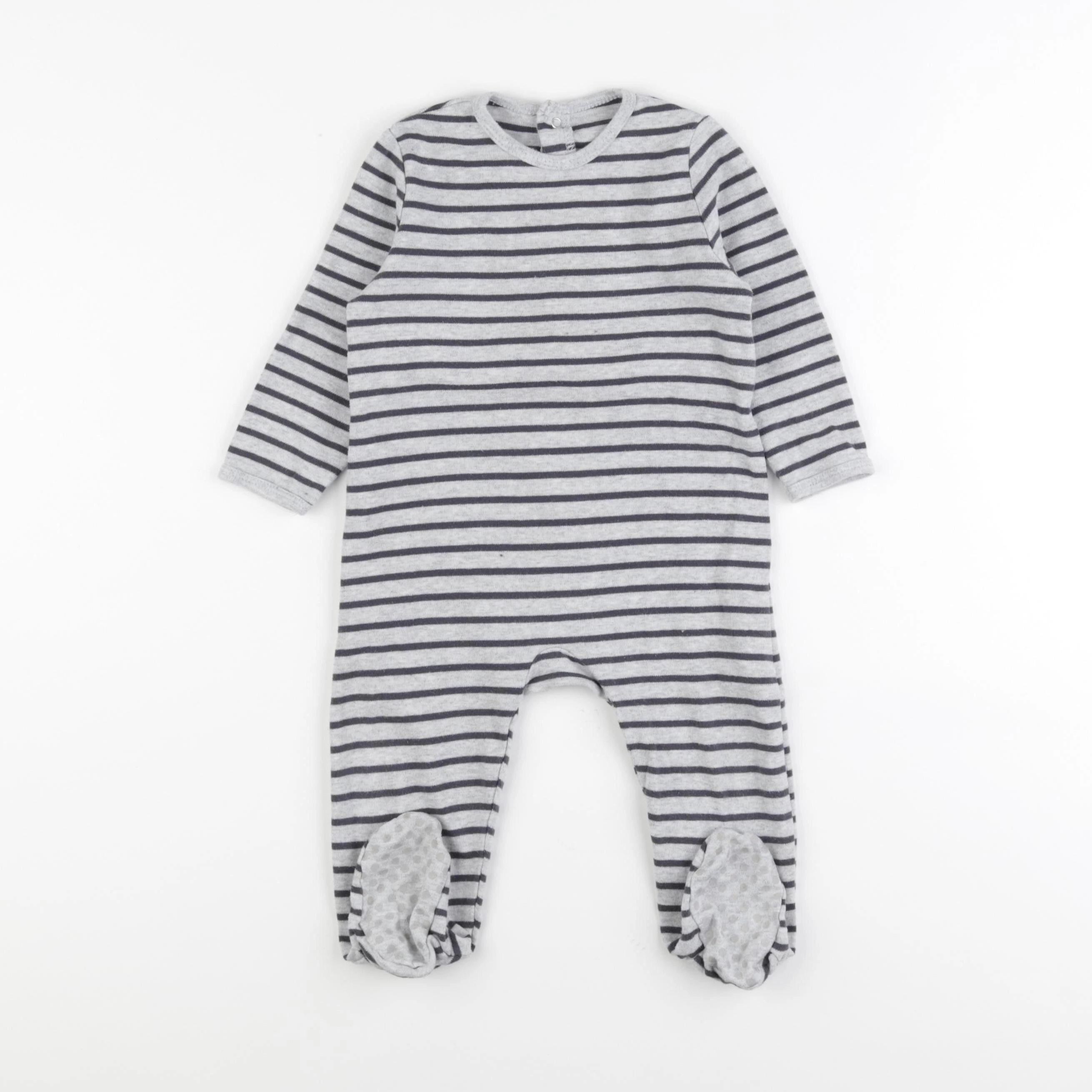 La Redoute - pyjama coton bleu, gris - 18 mois