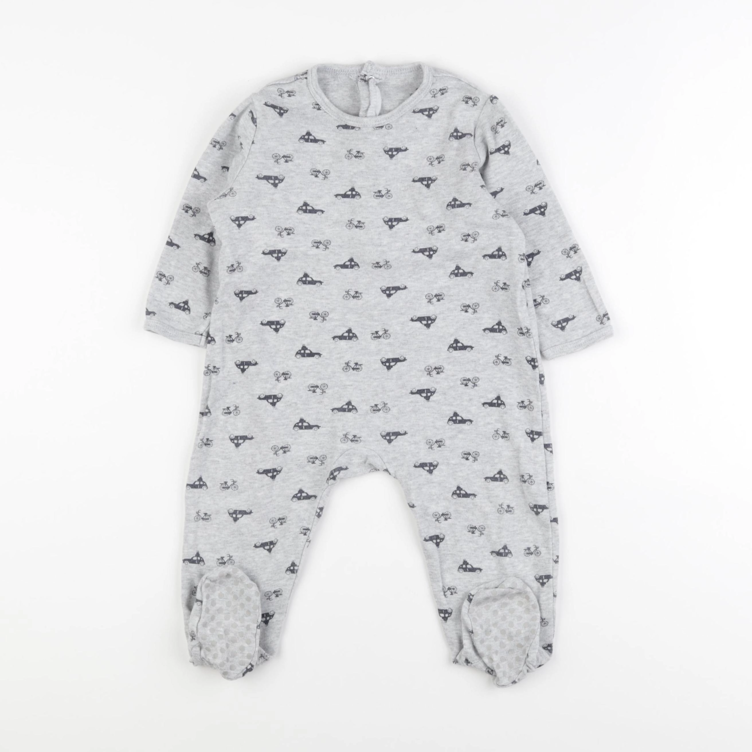 La Redoute - pyjama coton bleu, gris - 18 mois