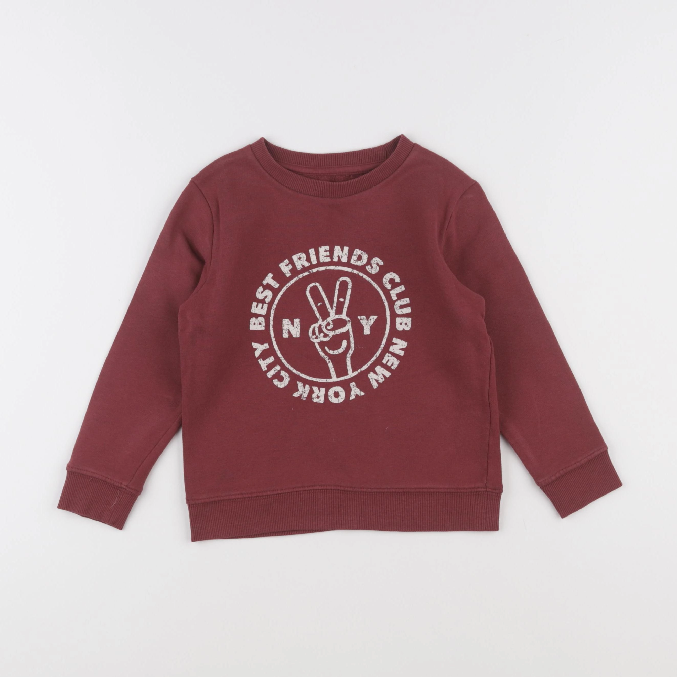 Vertbaudet - sweat rouge - 4 ans