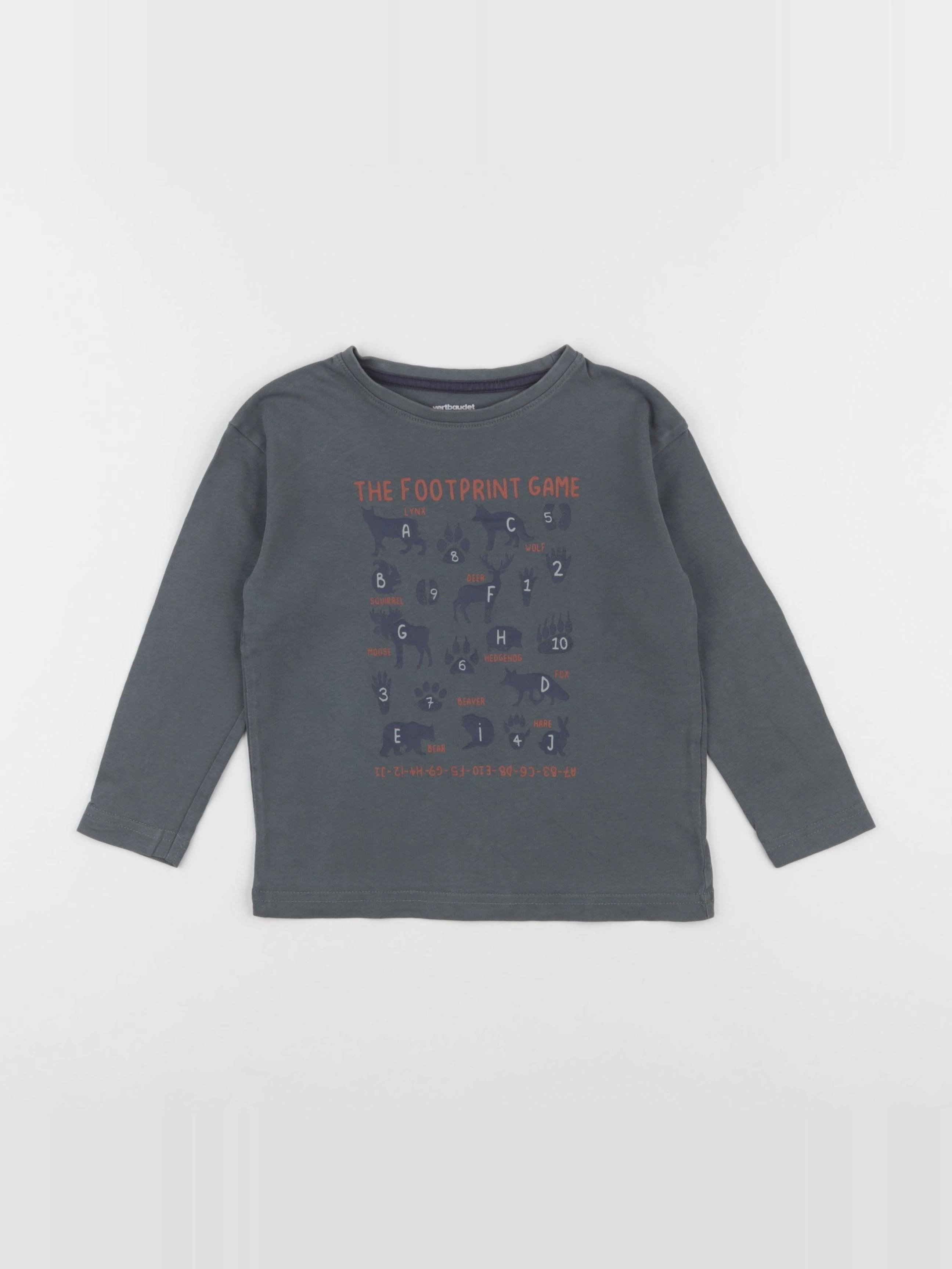 Vertbaudet - tee-shirt vert - 4 ans