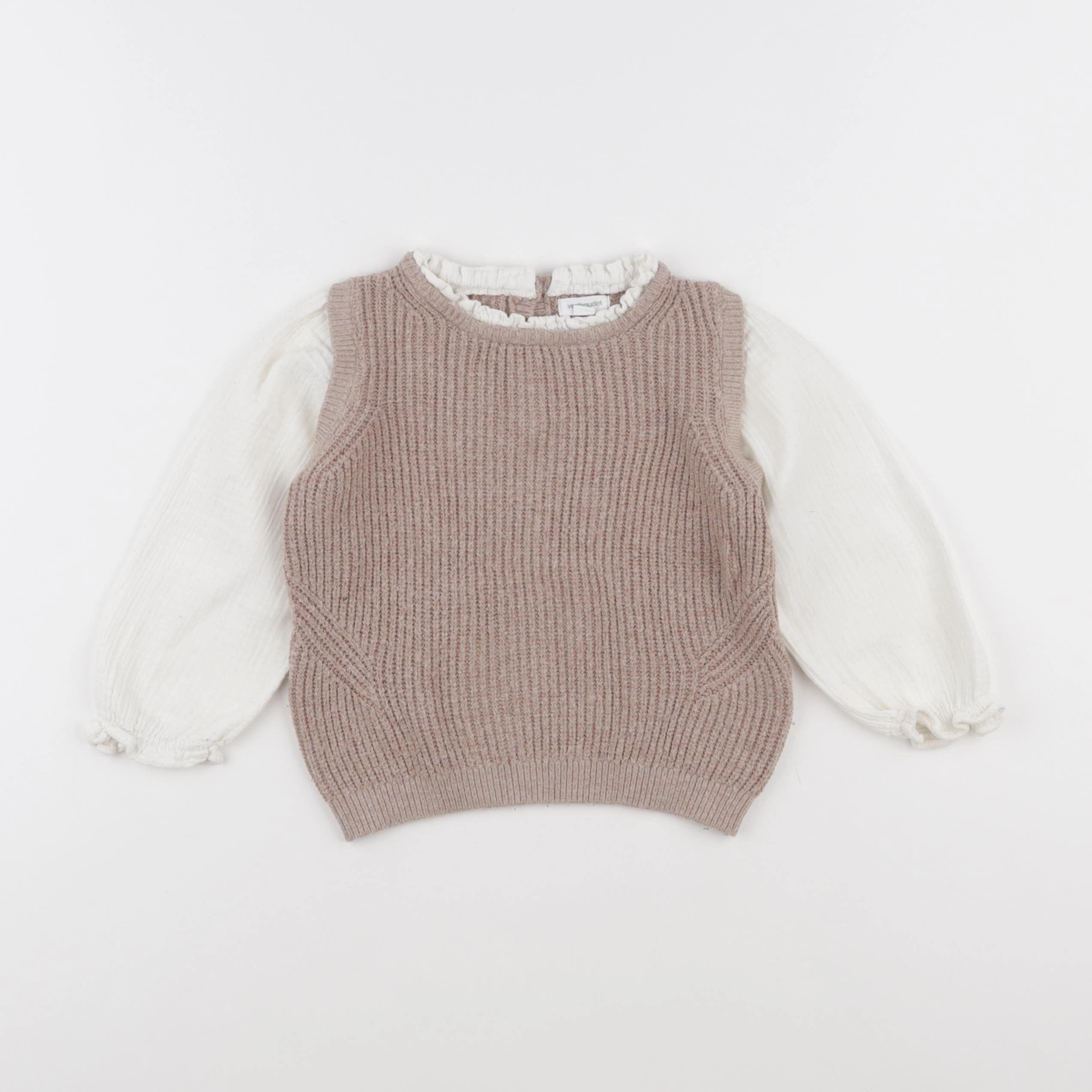 Vertbaudet - pull marron - 24 mois