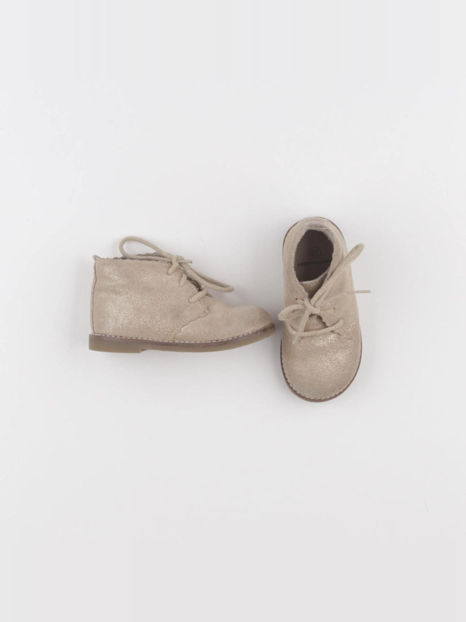 Vertbaudet - bottillons beige, or - pointure 22