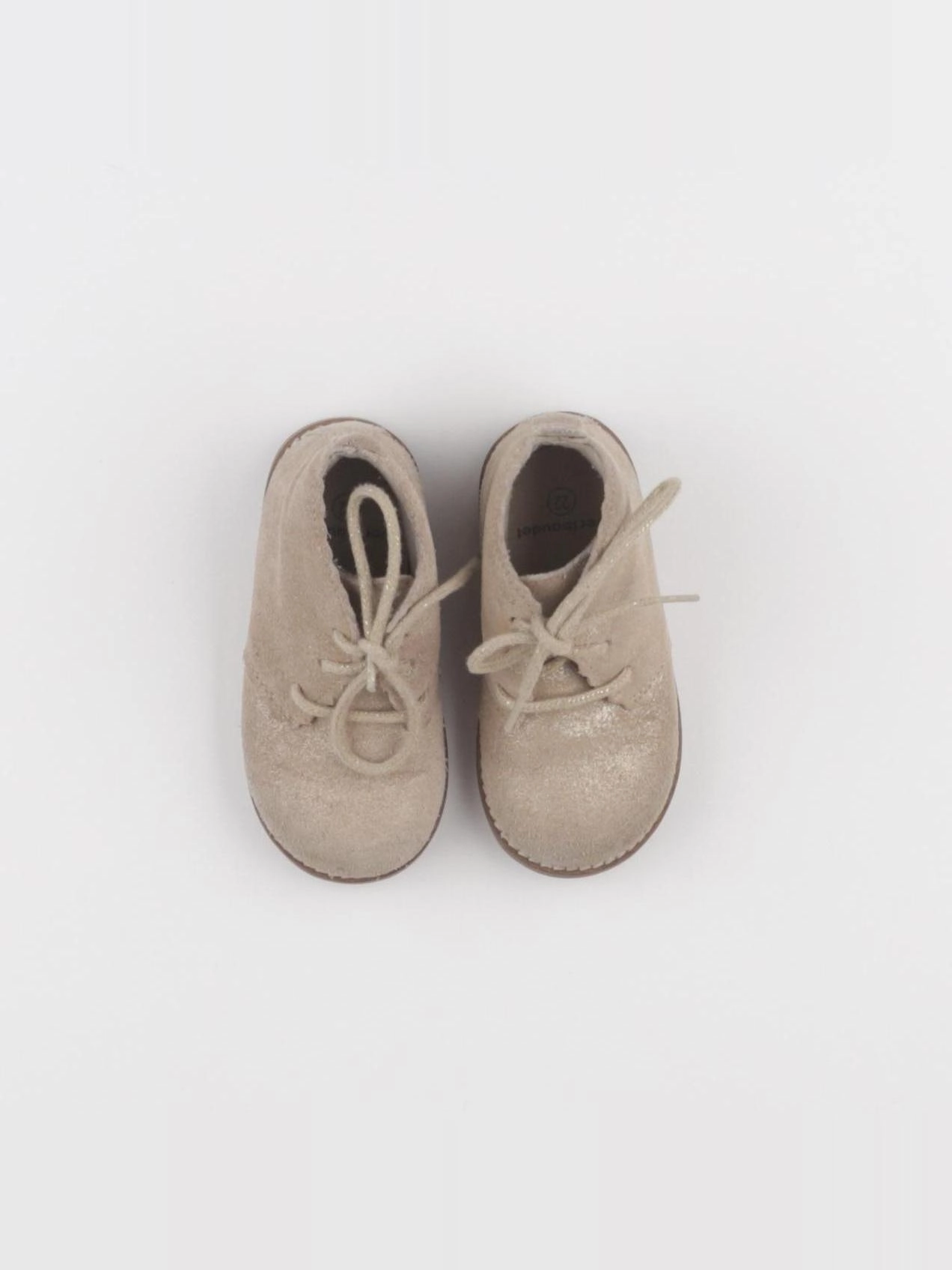 Vertbaudet - bottillons beige, or - pointure 22