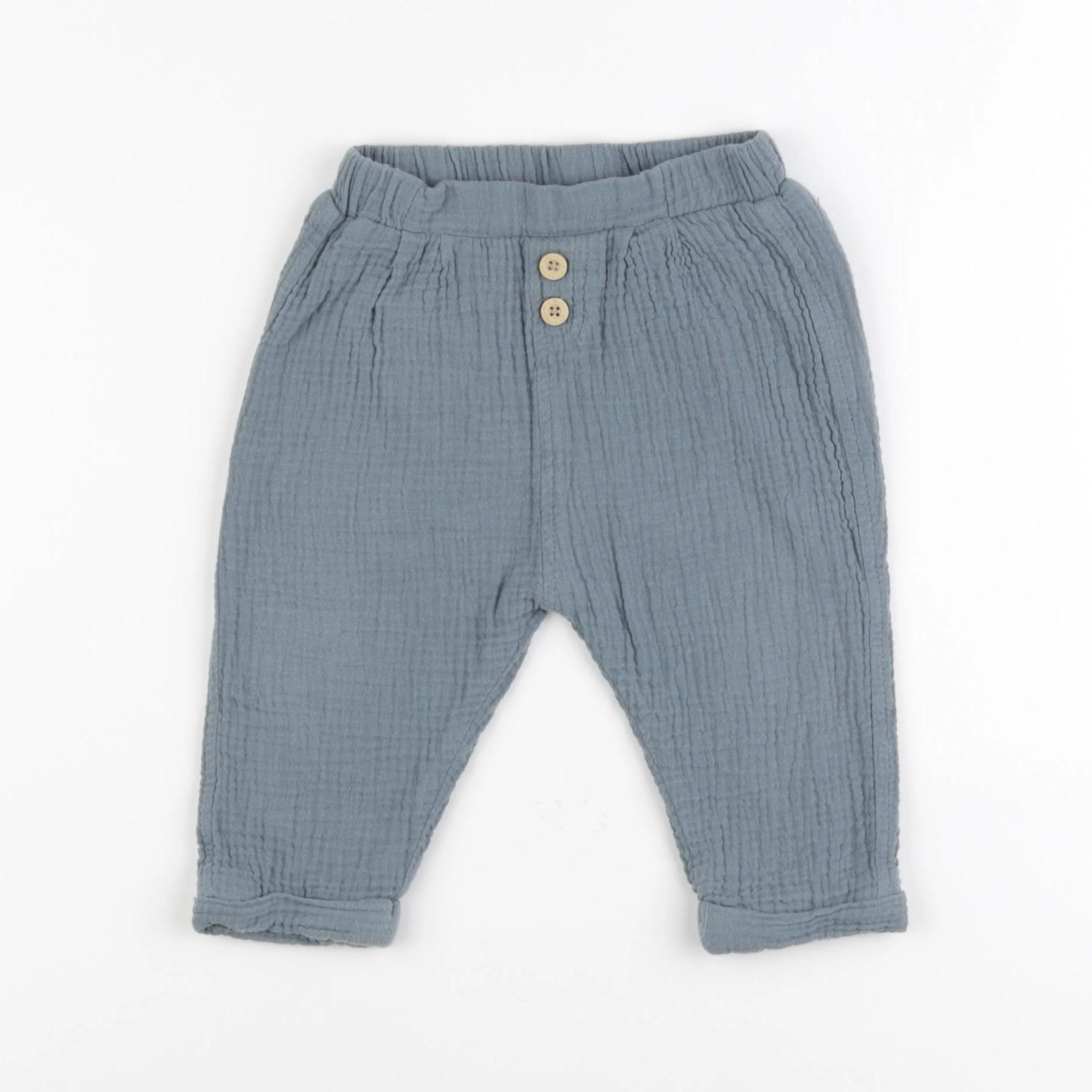 Vertbaudet - pantalon doublé vert - 18 mois
