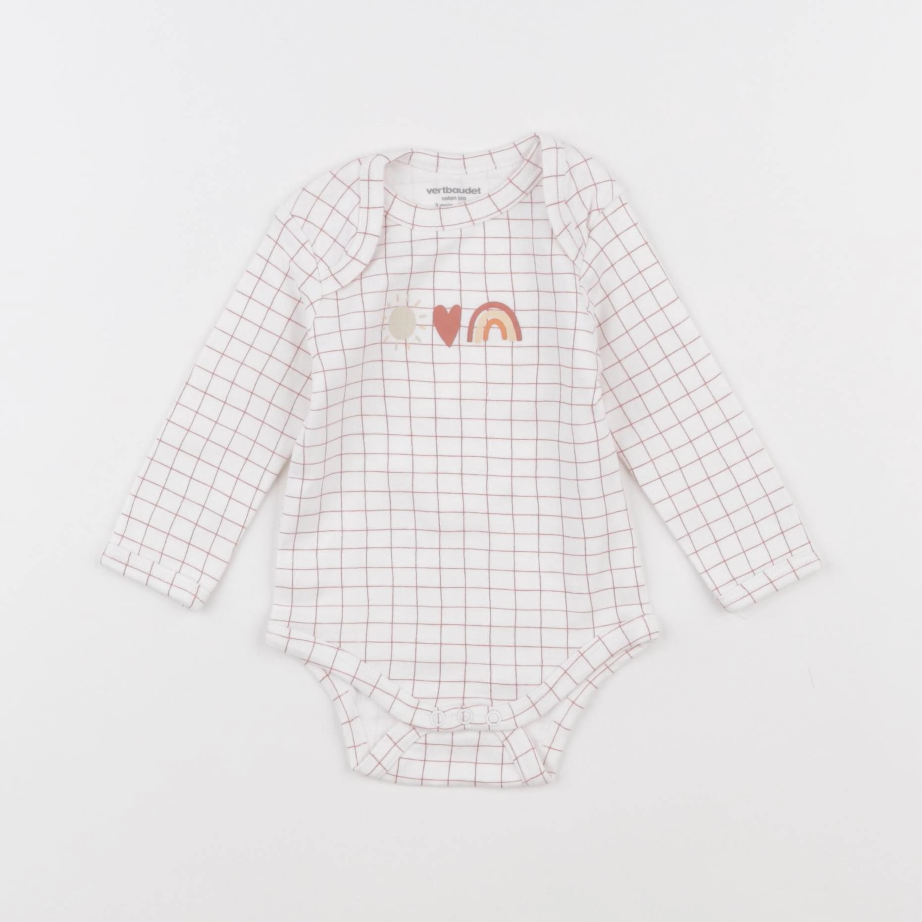 Vertbaudet - body blanc - 3 mois