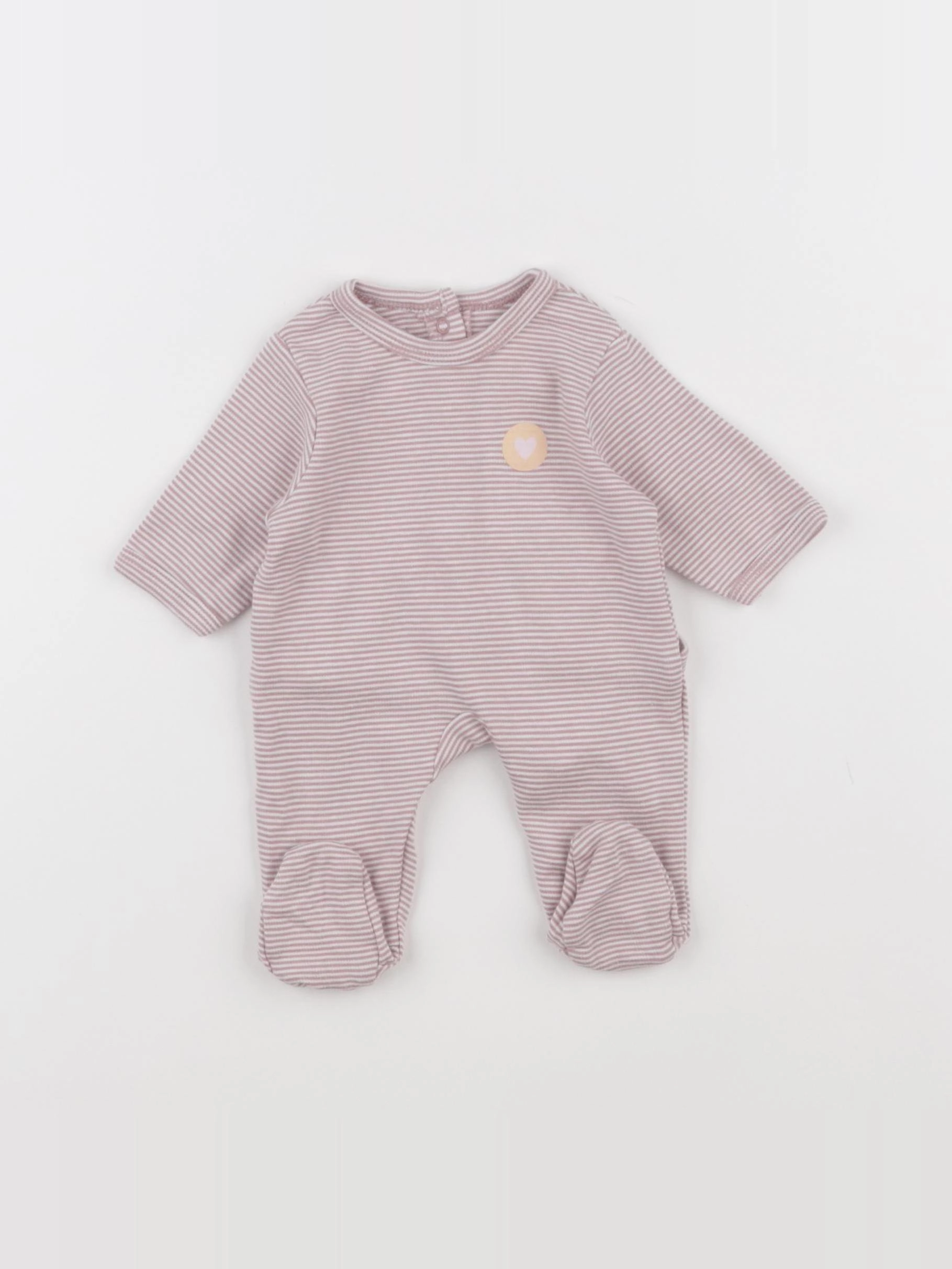 Vertbaudet - pyjama coton rose - 0 mois