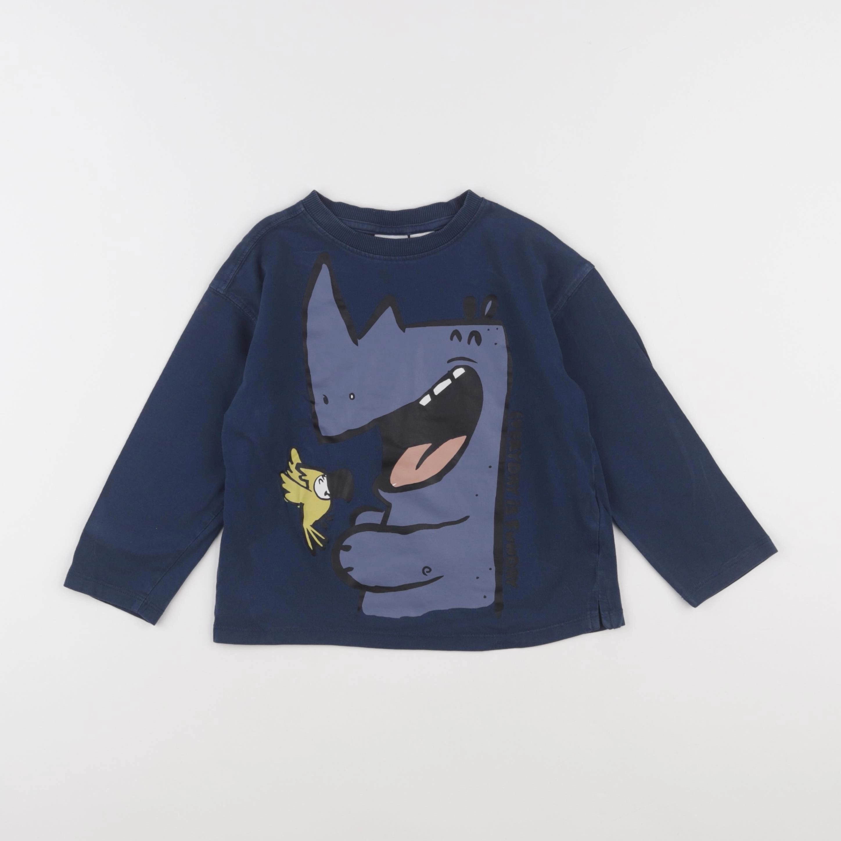 Zara - tee-shirt bleu - 3/4 ans