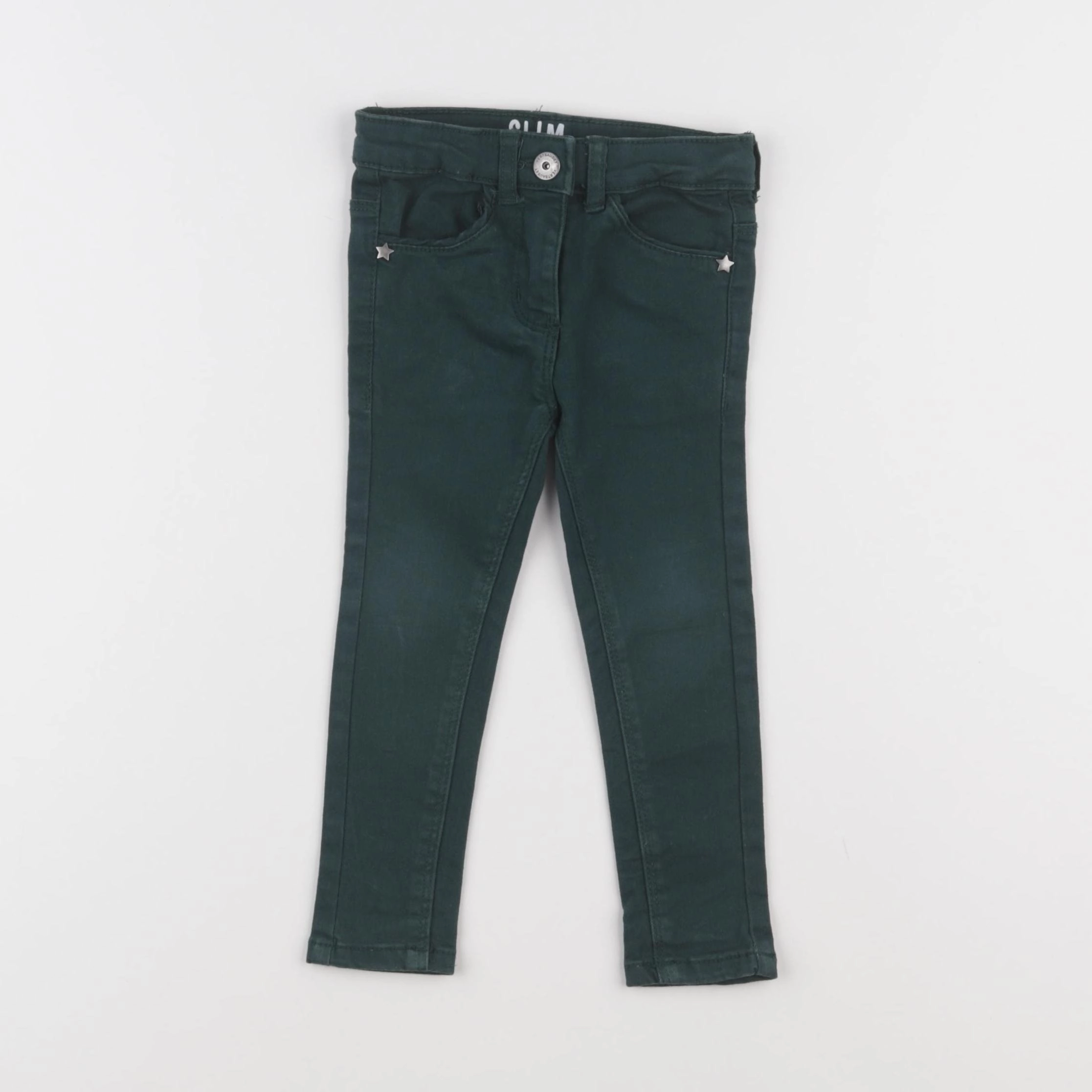 Vertbaudet - pantalon vert - 2 ans