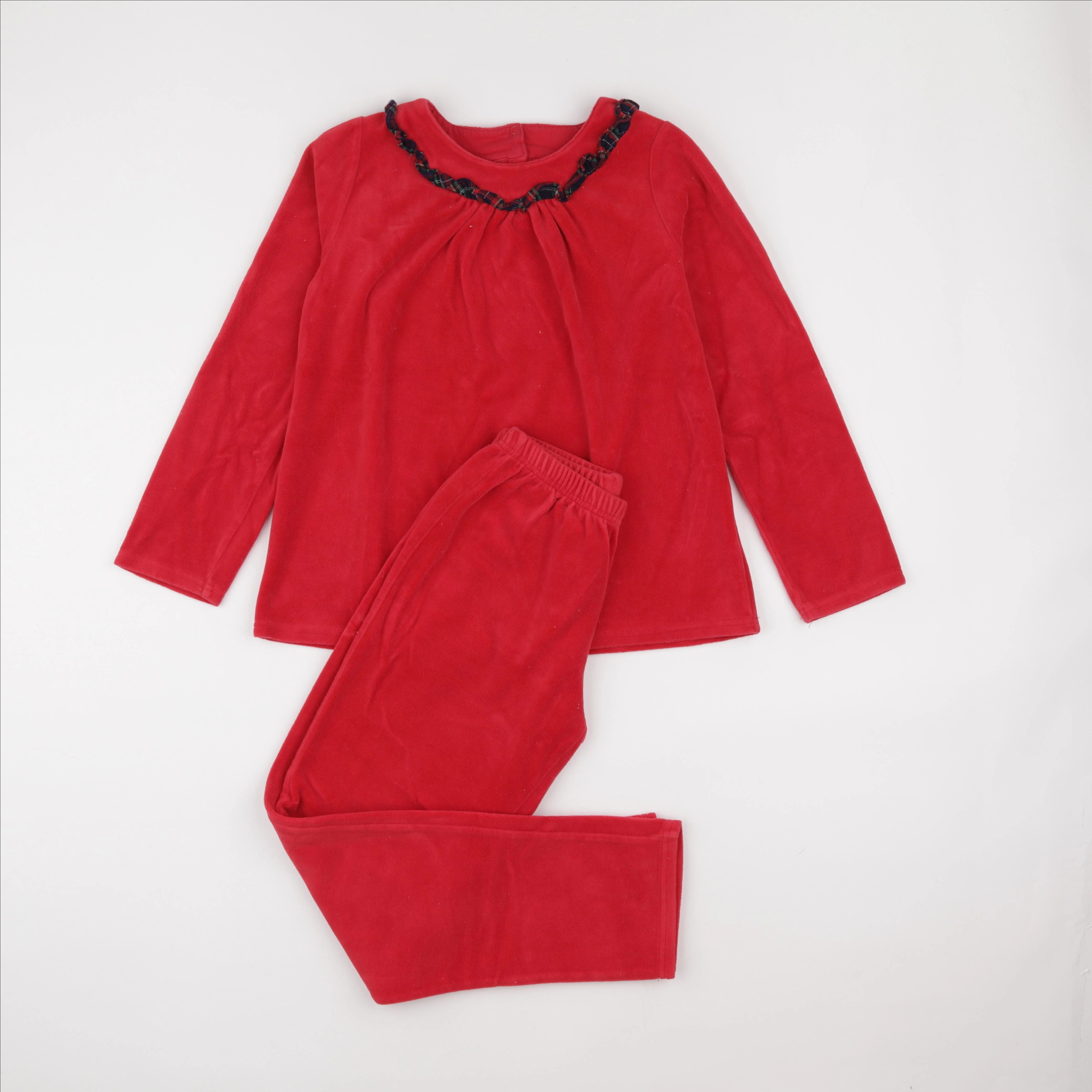 Cyrillus - pyjama velours rouge - 12 ans